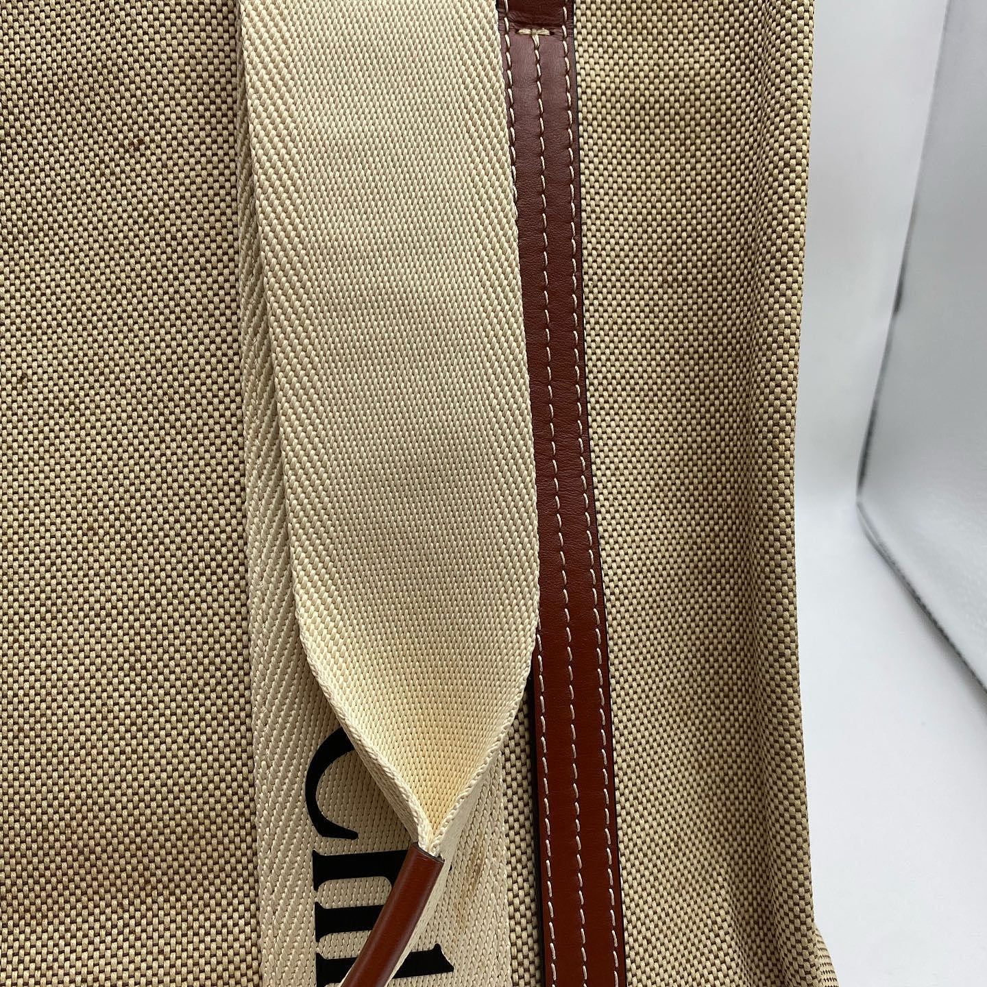 Chloe Chloe Woody Medium Linen Canvas Tote Bag Size ONE SIZE - 17 Thumbnail