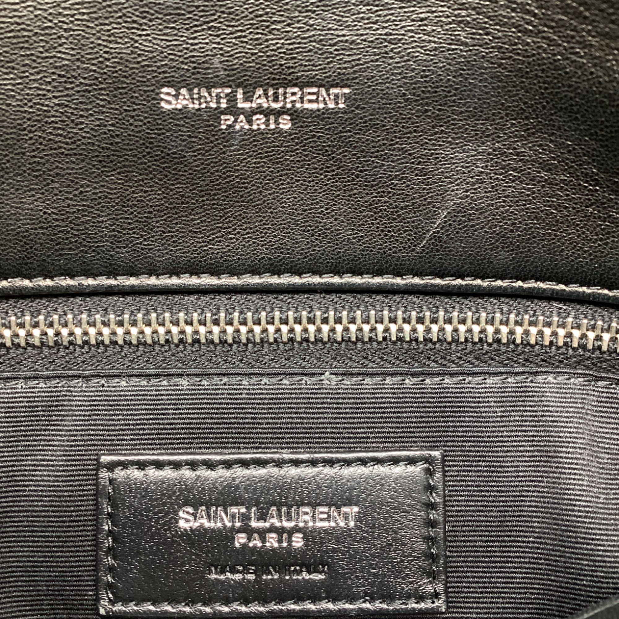Saint Laurent Paris Saint Laurent Small Puffer Loulou Shoulder Bag in Black Leat Size ONE SIZE - 10 Thumbnail