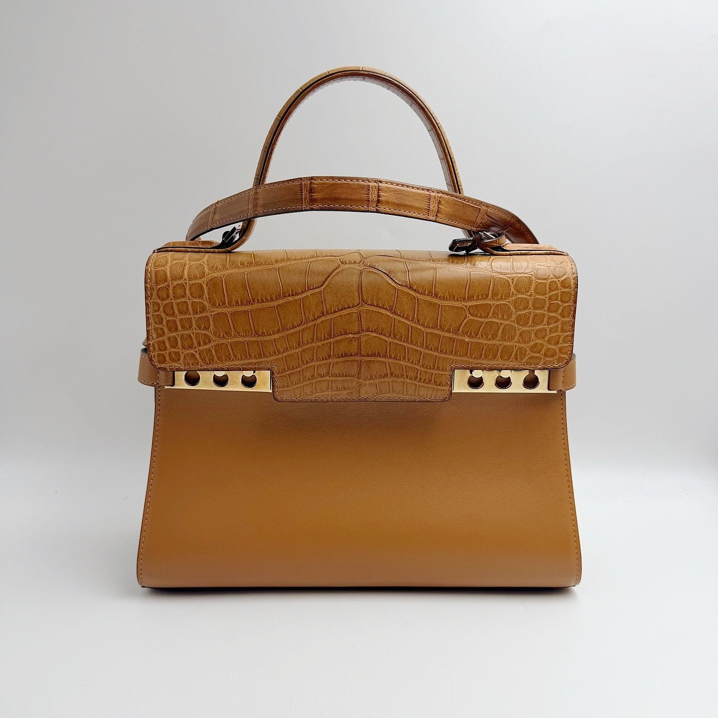 Delvaux Delvaux Tempête Crocodile Trim Handle Bag ONE SIZE Size ONE SIZE - 5 Thumbnail