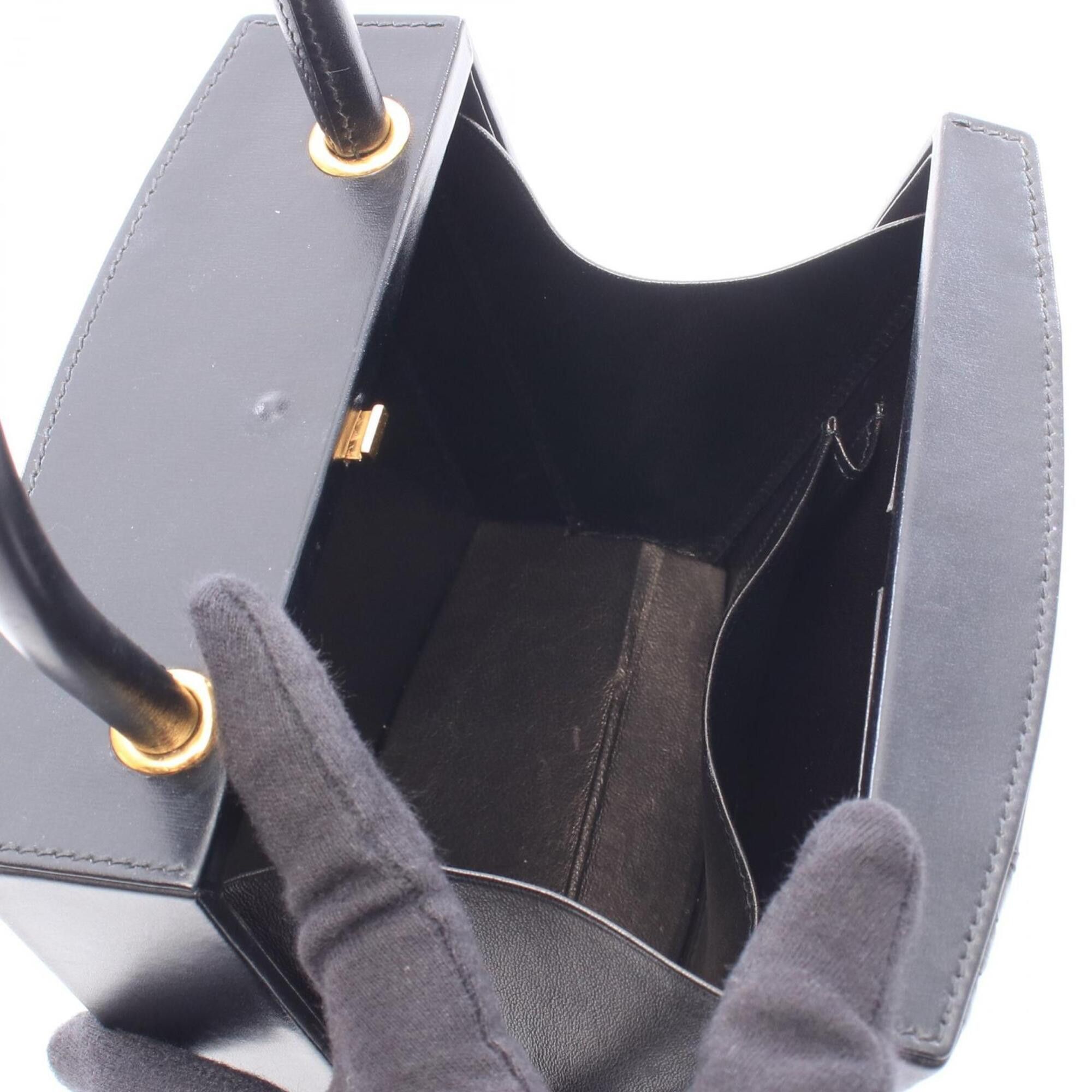 Hermes Hermes Kelly handbag, calfskin (box calf leather), black. Size ONE SIZE - 3 Thumbnail