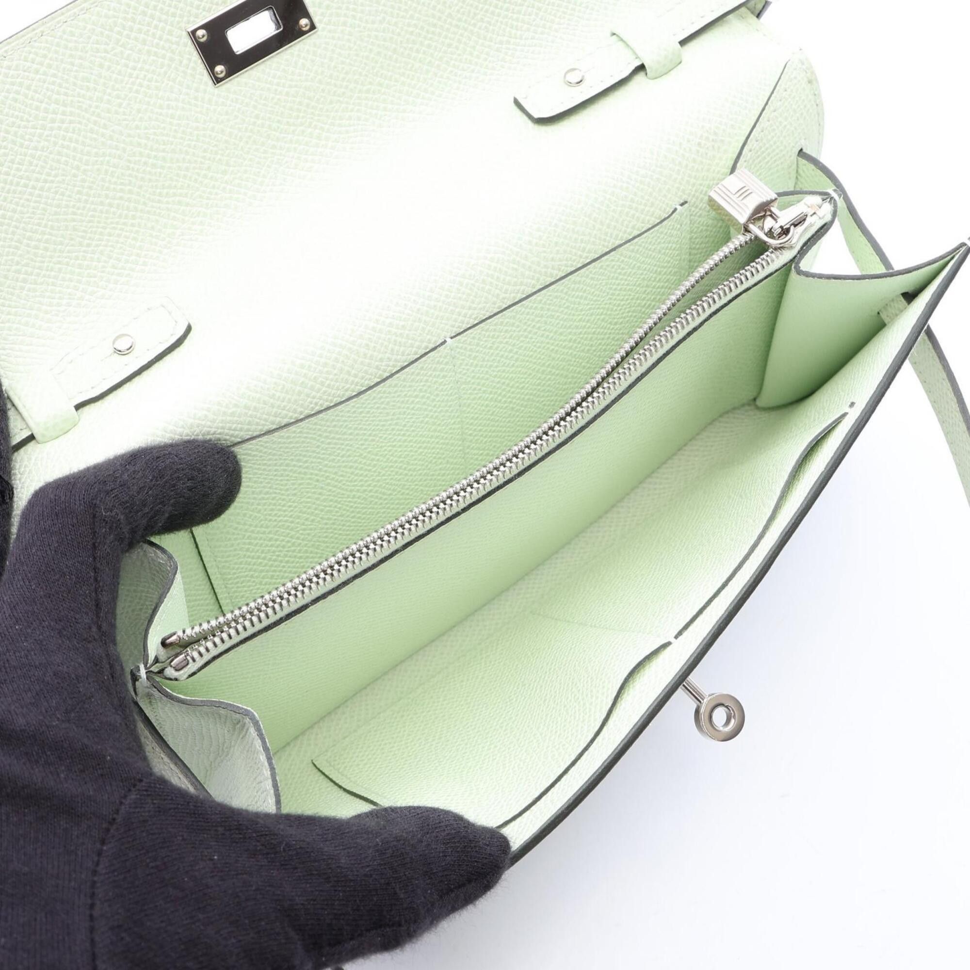 Hermes Hermes Kelly To Go Shoulder Bag/Handbag, Leather, Veau Epsom, Women's, Green Size ONE SIZE - 3 Thumbnail