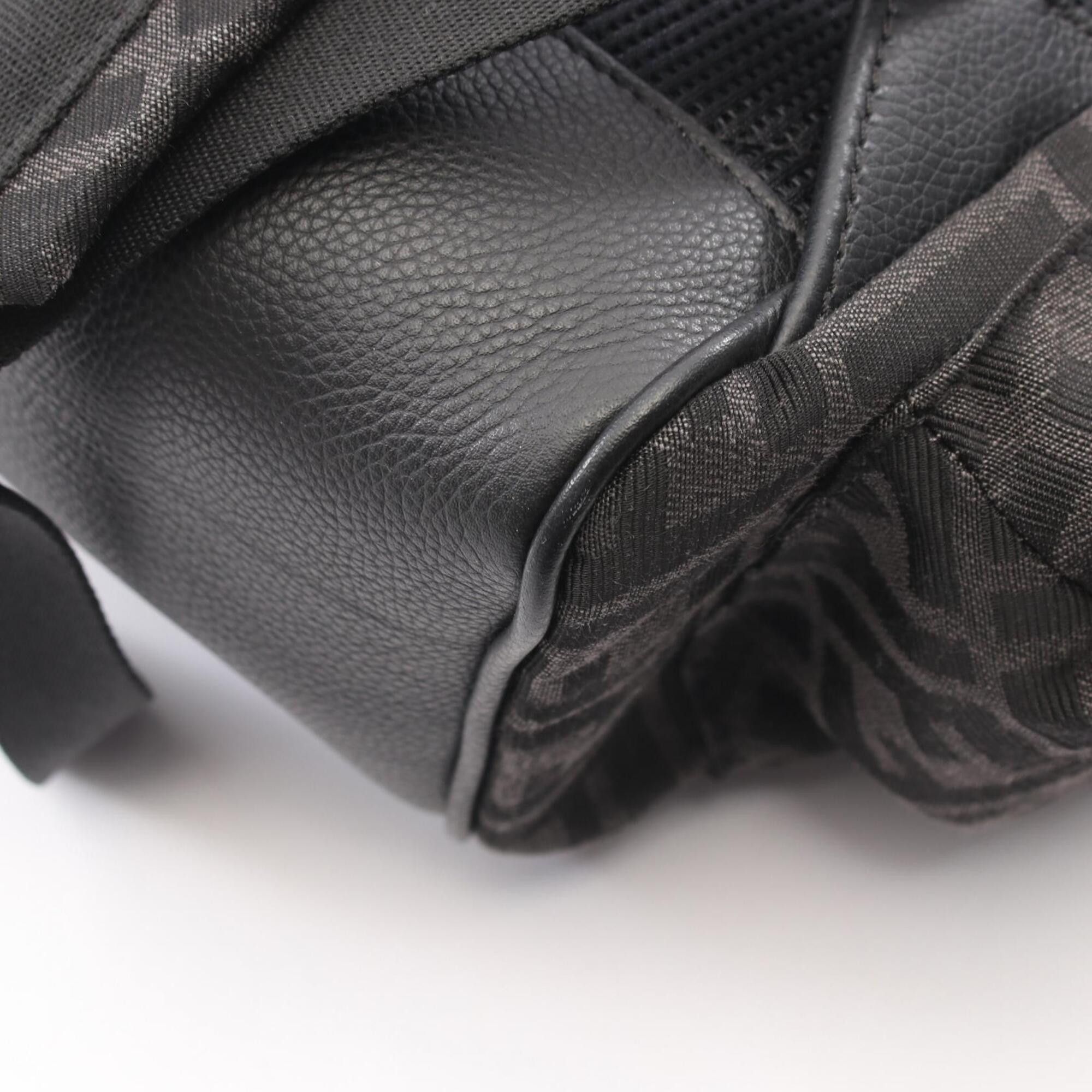 Fendi Fendi FF Jacquard Drive Zucca Backpack/Handbag - Canvas and Leather Men's Gray/Black Size ONE SIZE - 6 Thumbnail