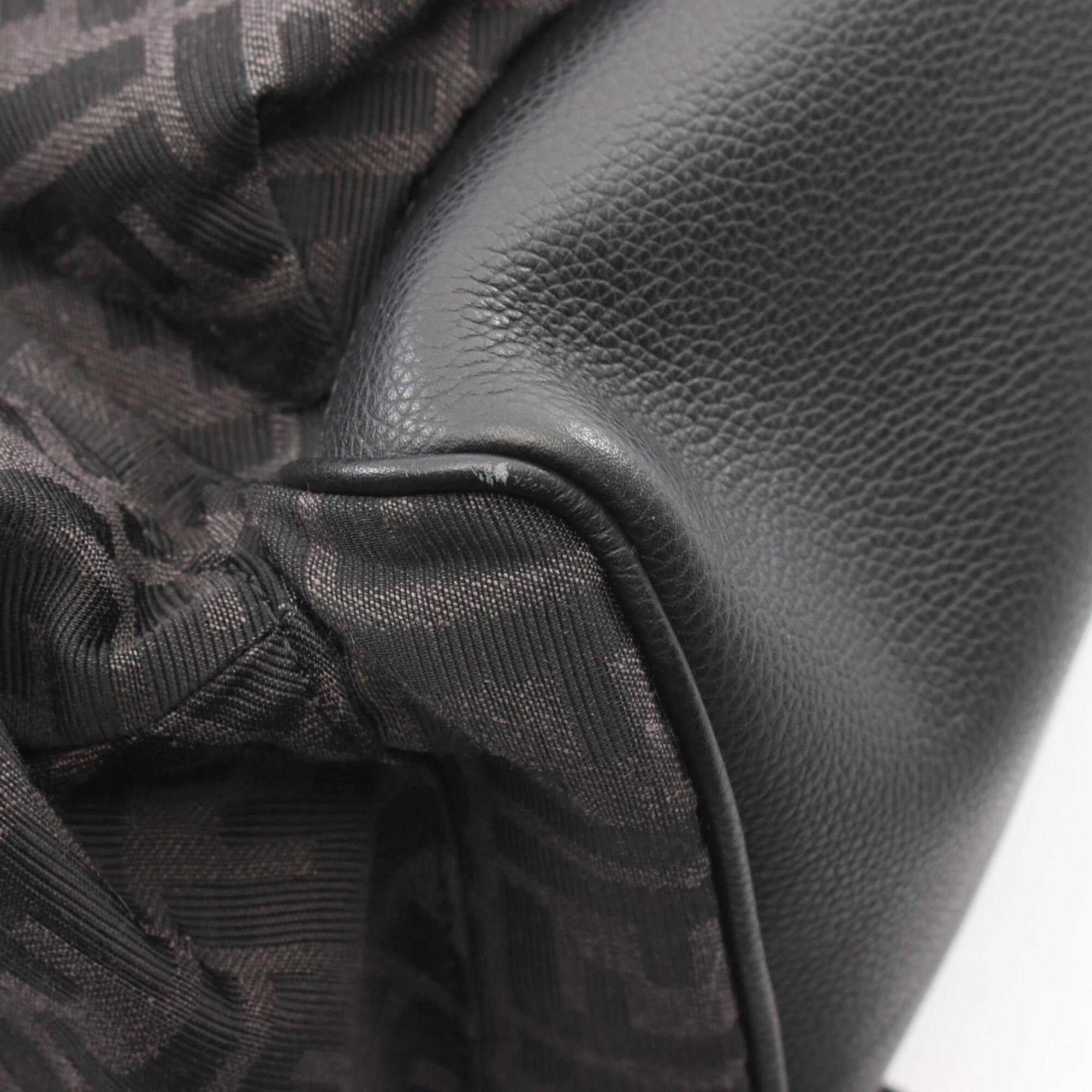 Fendi Fendi FF Jacquard Drive Zucca Backpack/Handbag - Canvas and Leather Men's Gray/Black Size ONE SIZE - 5 Thumbnail