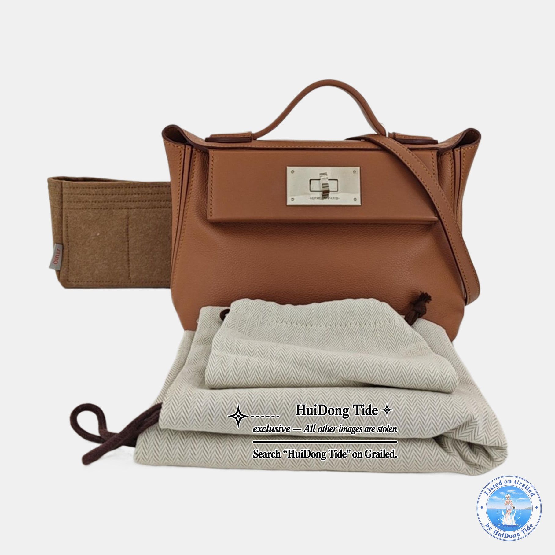Hermes HERMÈS 24/24 21 Gold Evercolor Leather Bag Size ONE SIZE - 8 Thumbnail
