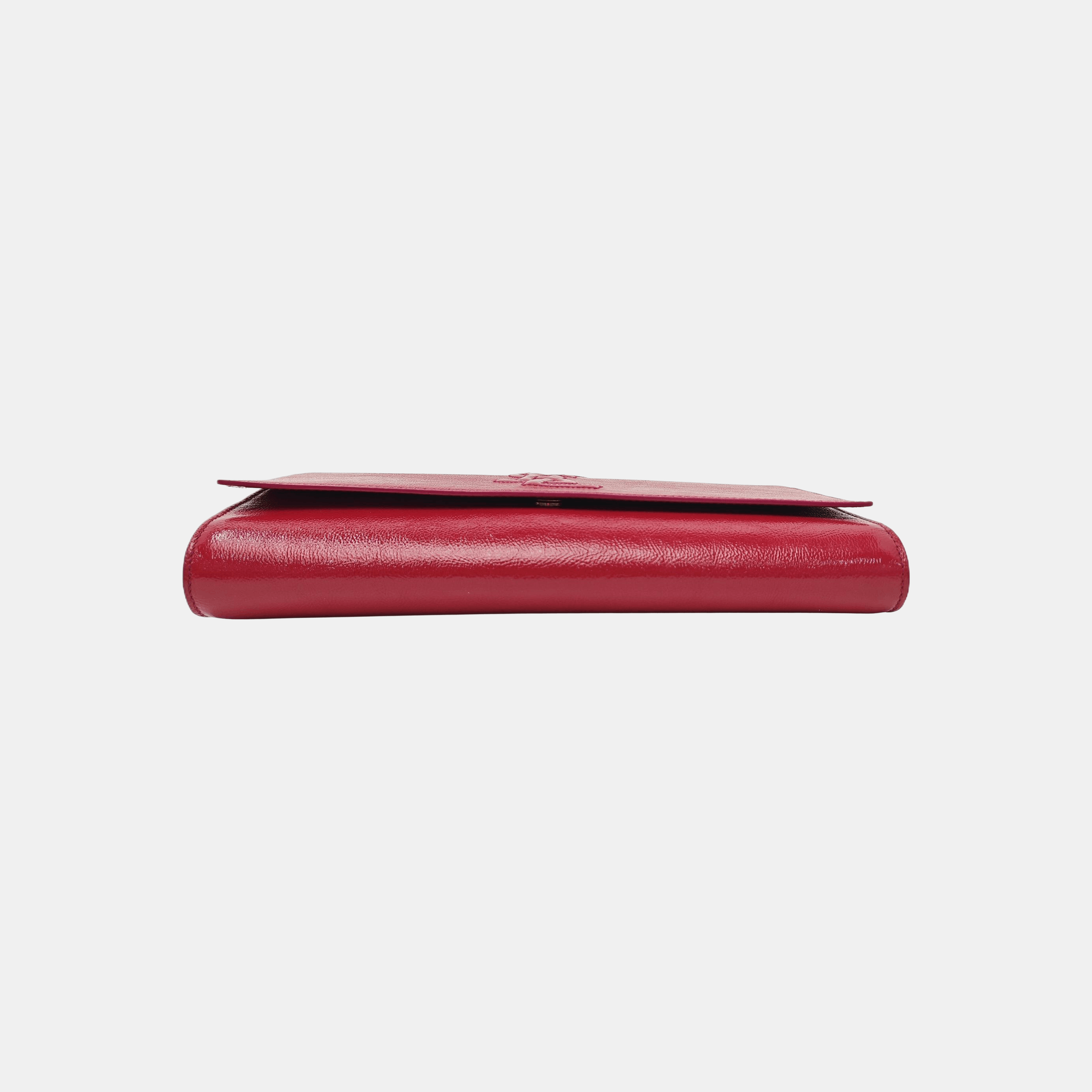 Saint Laurent Paris Saint Laurent Belle Jour Pleated Leather Clutch Size ONE SIZ Size ONE SIZE - 5 Thumbnail
