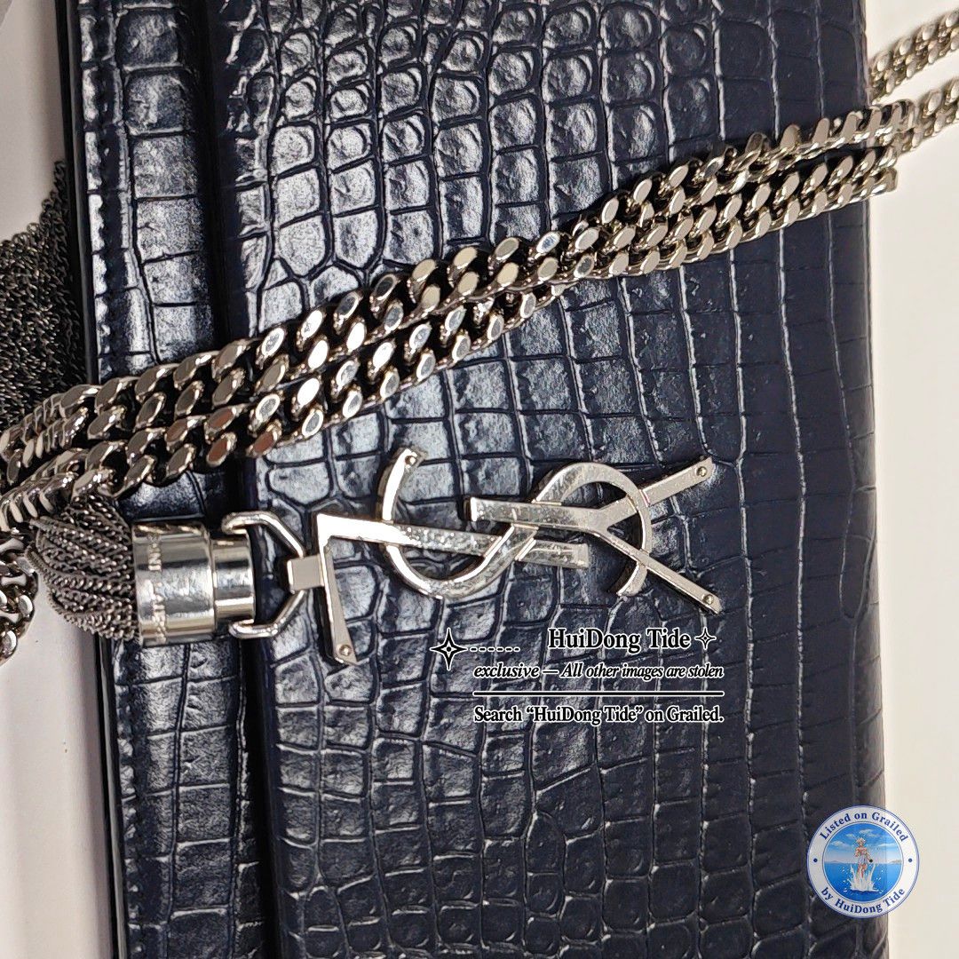 Saint Laurent Paris Saint Laurent Kate Crocodile Embossed Shoulder Bag Size ONE SIZE - 15 Thumbnail