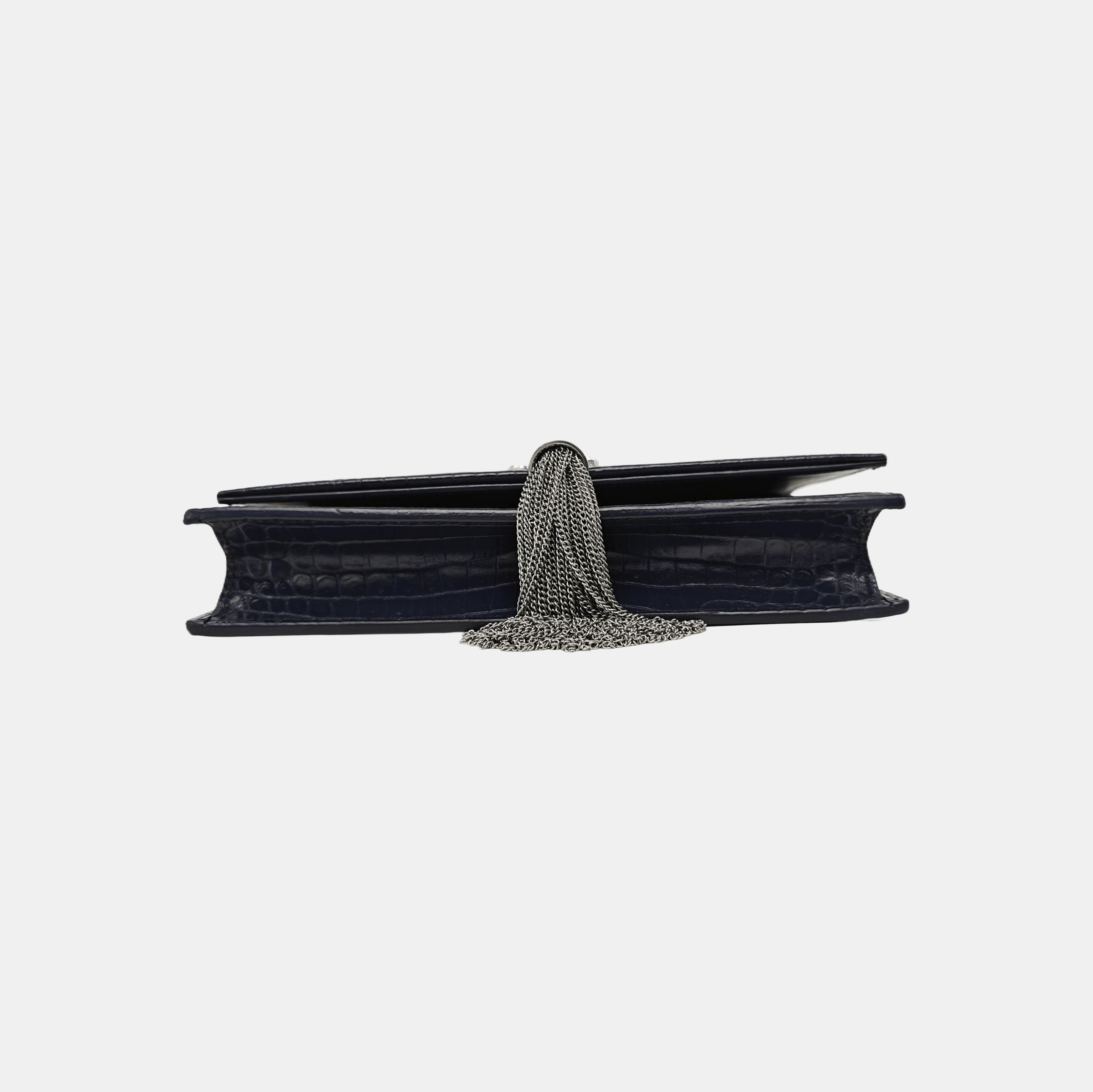 Saint Laurent Paris Saint Laurent Kate Crocodile Embossed Shoulder Bag Size ONE SIZE - 5 Thumbnail