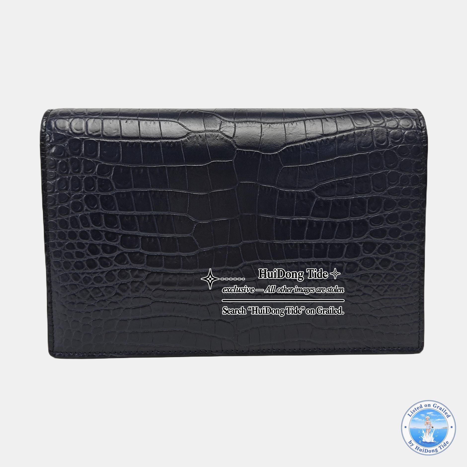 Saint Laurent Paris Saint Laurent Kate Crocodile Embossed Shoulder Bag Size ONE SIZE - 4 Thumbnail