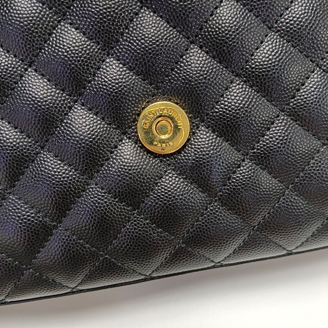 Saint Laurent Paris Saint Laurent Envelope Quilted Leather Shoulder Bag Size ONE SIZE - 8 Thumbnail