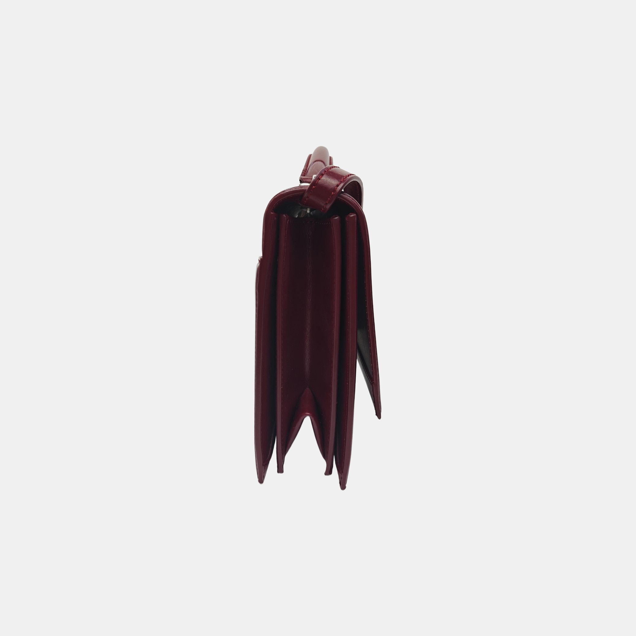 Saint Laurent Paris Saint Laurent Bordeaux Leather Top Handle Bag ONE SIZE Size ONE SIZE - 3 Thumbnail
