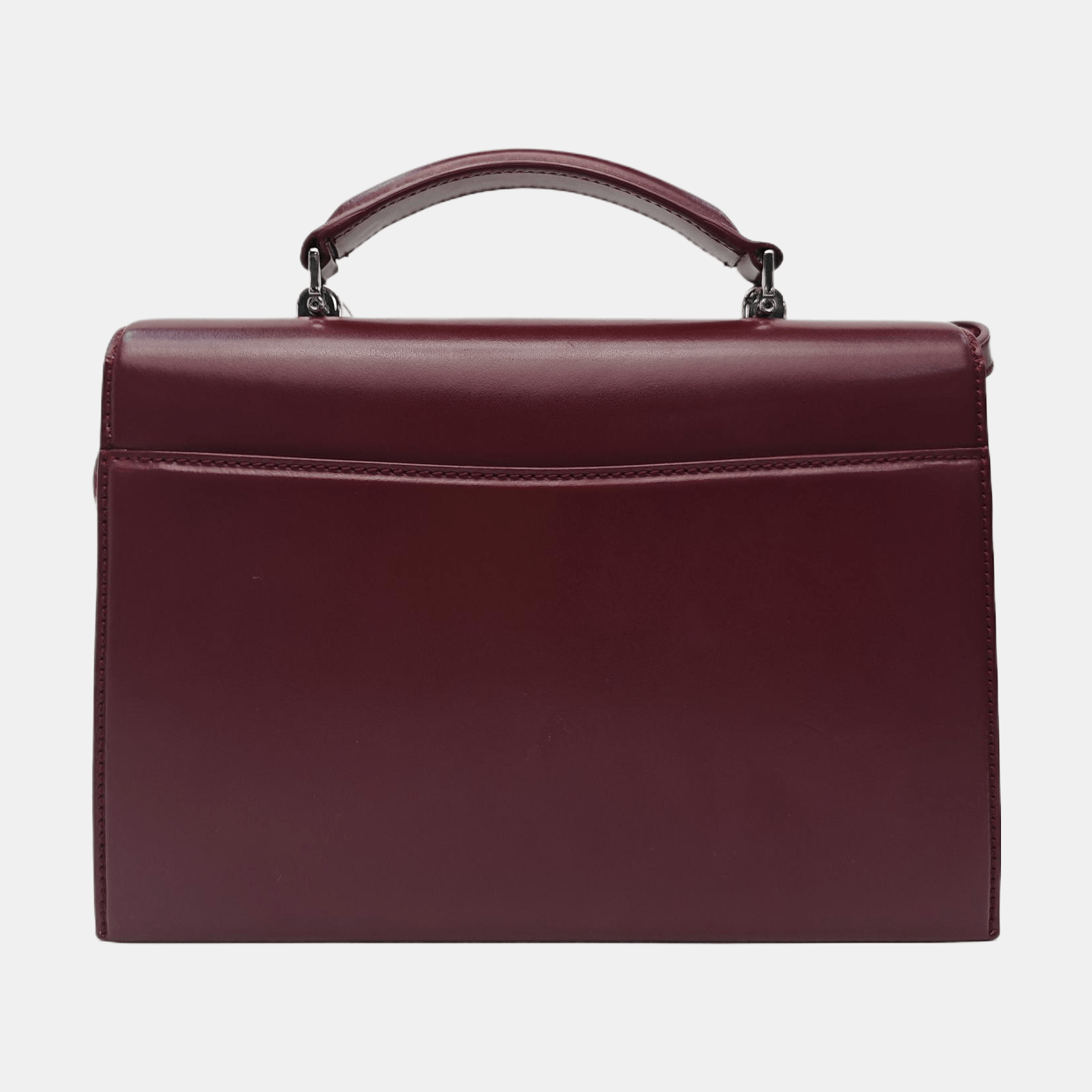 Saint Laurent Paris Saint Laurent Bordeaux Leather Top Handle Bag ONE SIZE Size ONE SIZE - 4 Thumbnail