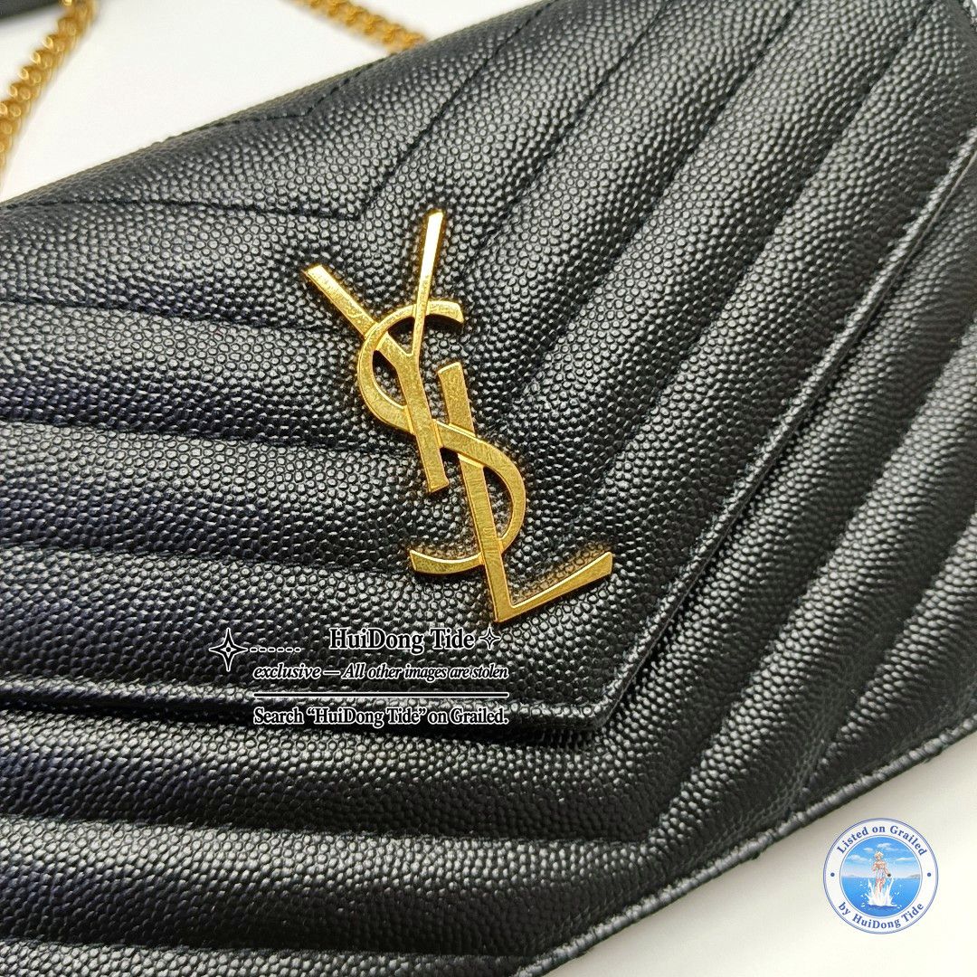 Saint Laurent Paris Saint Laurent Monogram Chevron WOC Bag Size ONE SIZE - 9 Thumbnail