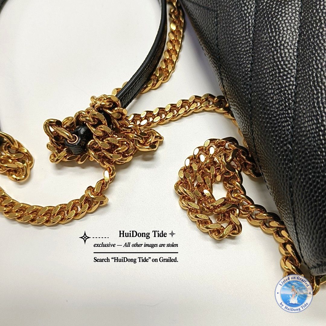 Saint Laurent Paris Saint Laurent Monogram Chevron WOC Bag Size ONE SIZE - 11 Thumbnail