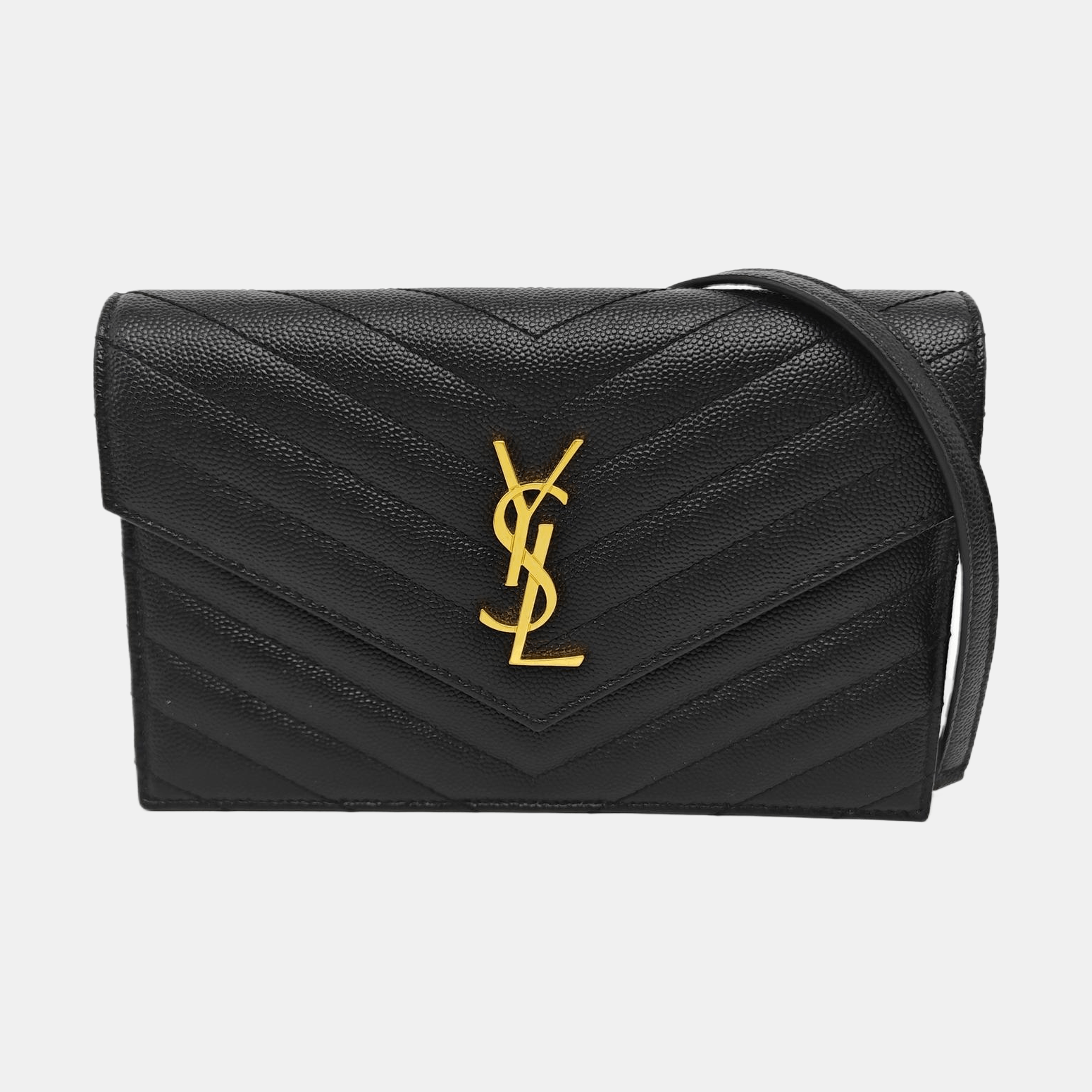 Saint Laurent Paris Saint Laurent Monogram Chevron WOC Bag Size ONE SIZE - 8 Thumbnail
