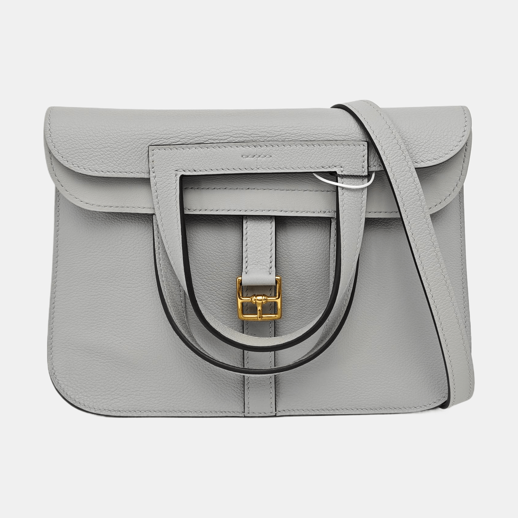 Hermes Hermès Halzan 25 Glacier Blue Evercolor Leather Bag Size ONE SIZE - 8 Thumbnail