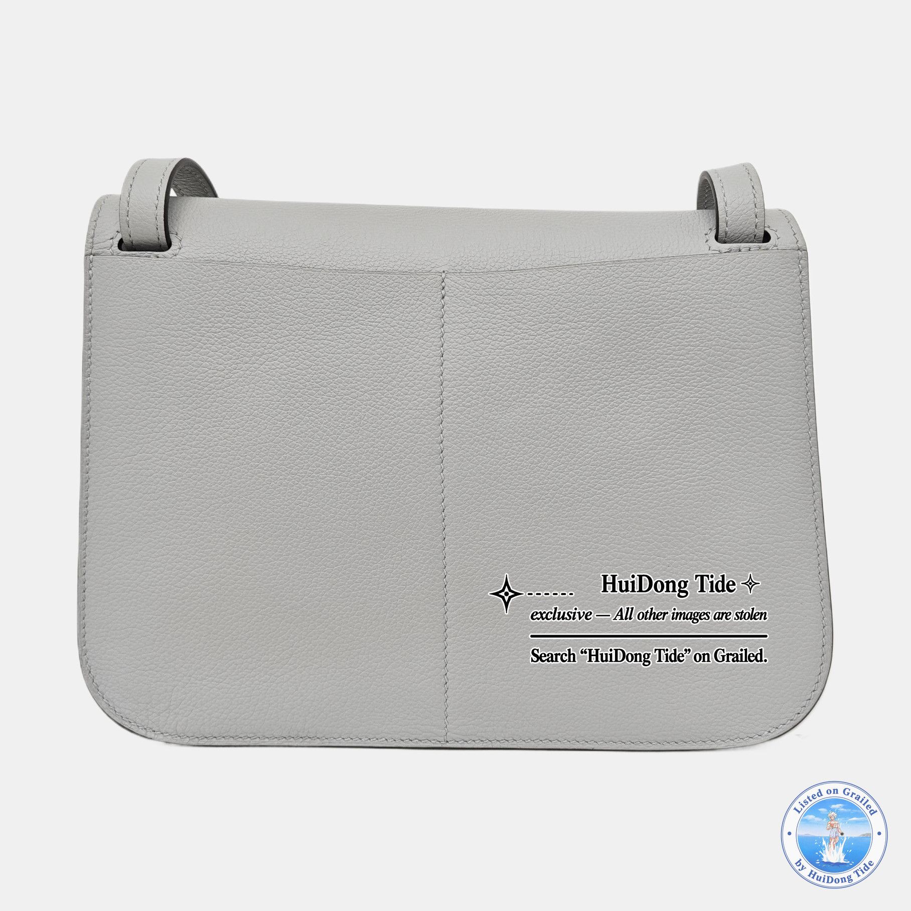 Hermes Hermès Halzan 25 Glacier Blue Evercolor Leather Bag Size ONE SIZE - 5 Thumbnail