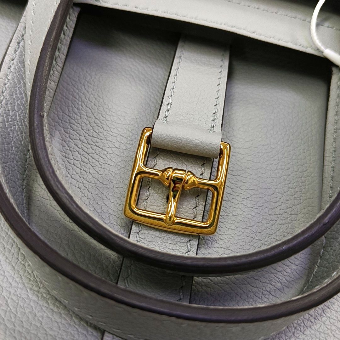 Hermes Hermès Halzan 25 Glacier Blue Evercolor Leather Bag Size ONE SIZE - 9 Thumbnail