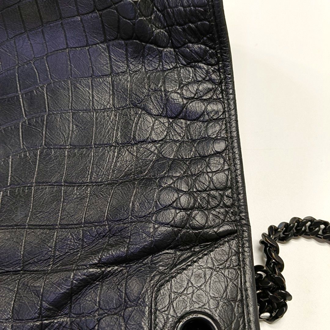Saint Laurent Paris Saint Laurent Niki Crocodile Embossed Leather Shoulder Bag Size ONE SIZE - 8 Thumbnail
