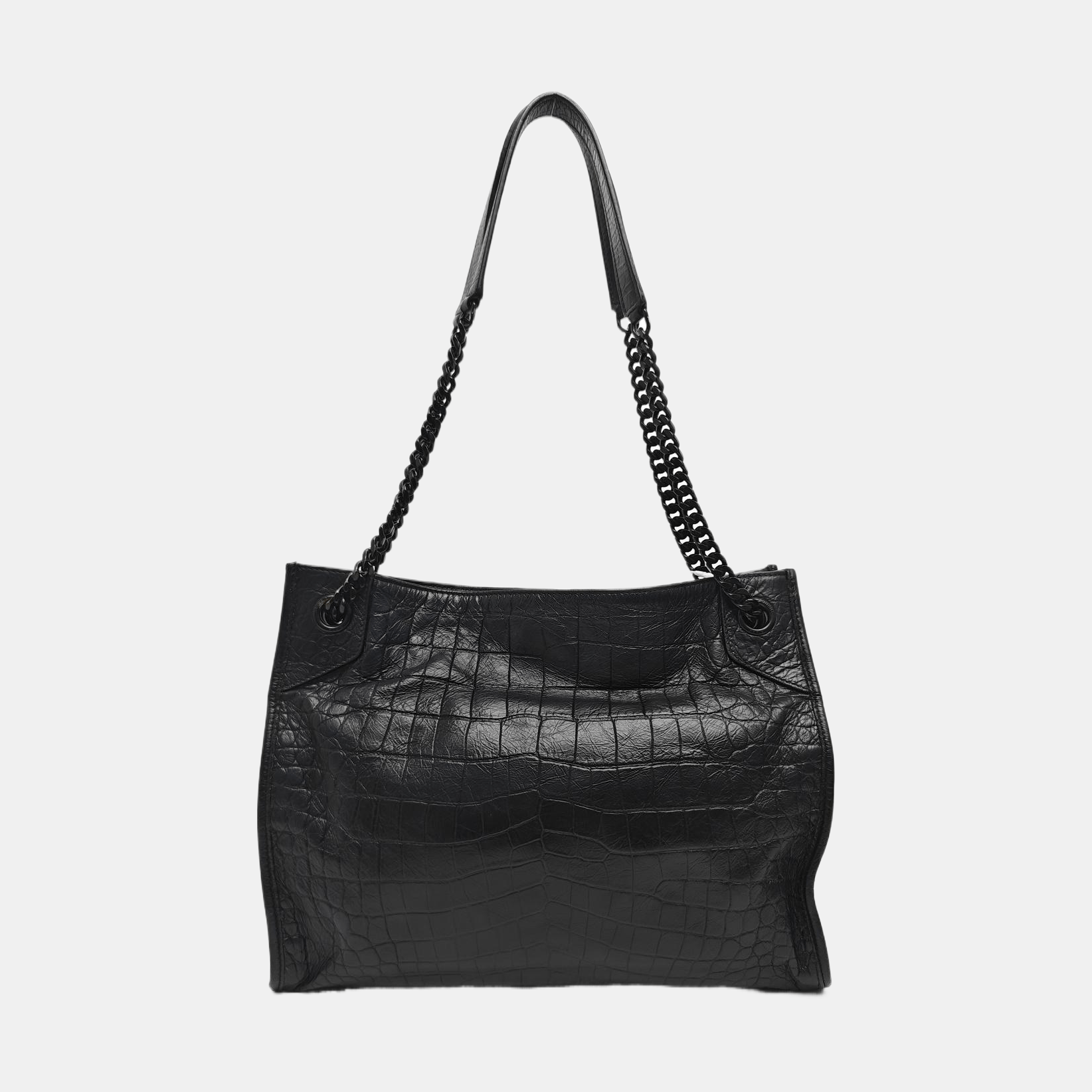 Saint Laurent Paris Saint Laurent Niki Crocodile Embossed Leather Shoulder Bag Size ONE SIZE - 4 Thumbnail