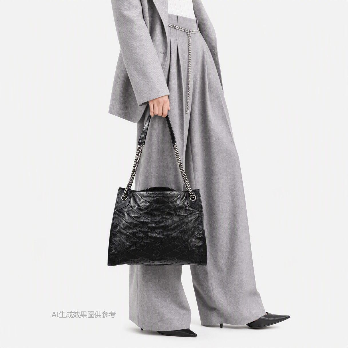 Saint Laurent Paris Saint Laurent Niki Medium Quilted Leather Shoulder Bag Size ONE SIZE - 2 Thumbnail