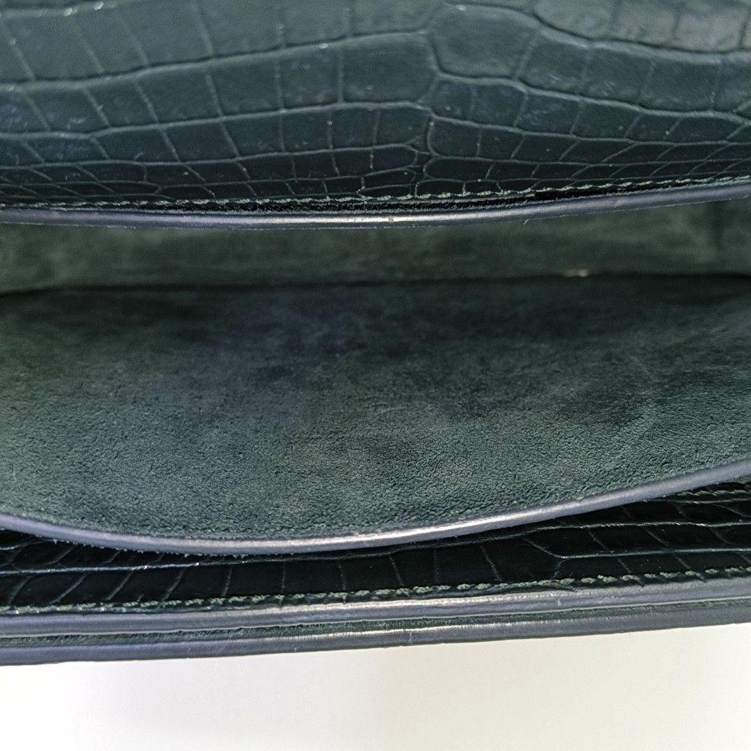 Saint Laurent Paris Saint Laurent Sunset Crocodile-Embossed Shoulder Bag Size ONE SIZE - 6 Thumbnail