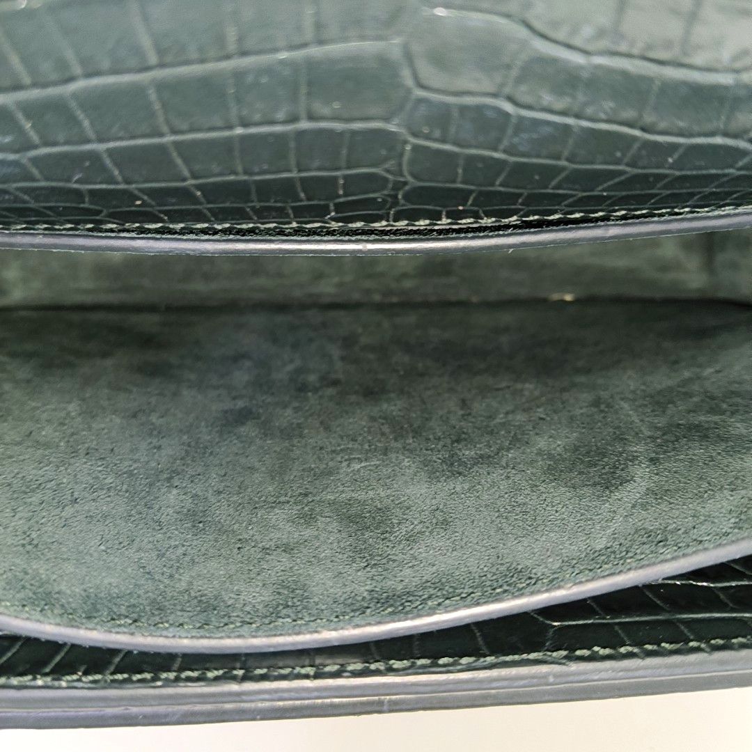 Saint Laurent Paris Saint Laurent Sunset Crocodile-Embossed Shoulder Bag Size ONE SIZE - 9 Thumbnail