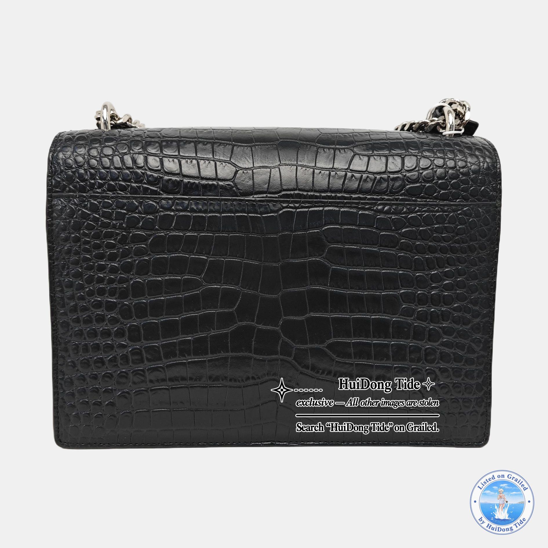 Saint Laurent Paris Saint Laurent Sunset Crocodile-Embossed Shoulder Bag Size ONE SIZE - 4 Thumbnail