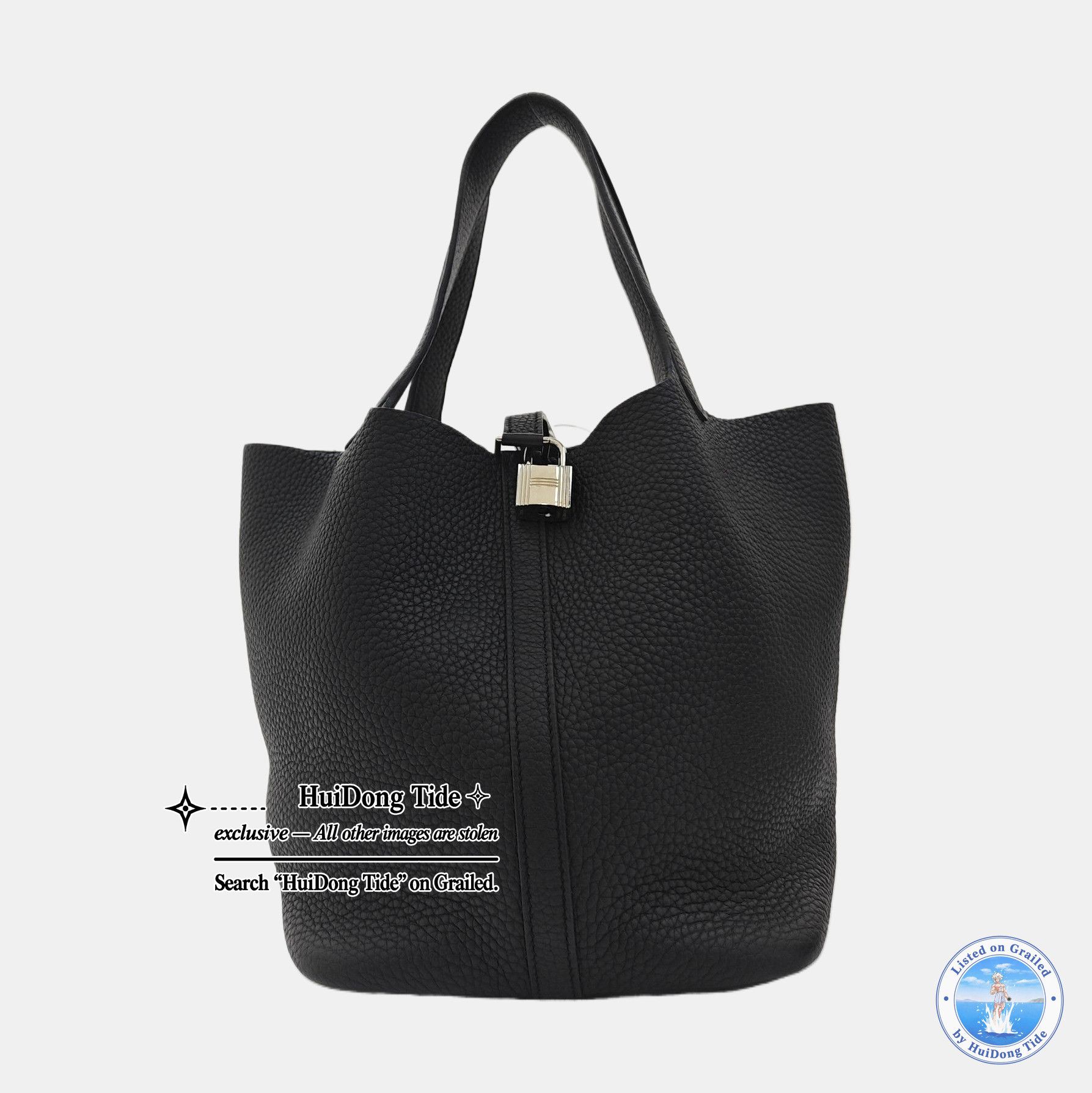 Hermes HERMÈS Black Clemence Picotin Lock 22 Bag Size ONE SIZE - 4 Thumbnail
