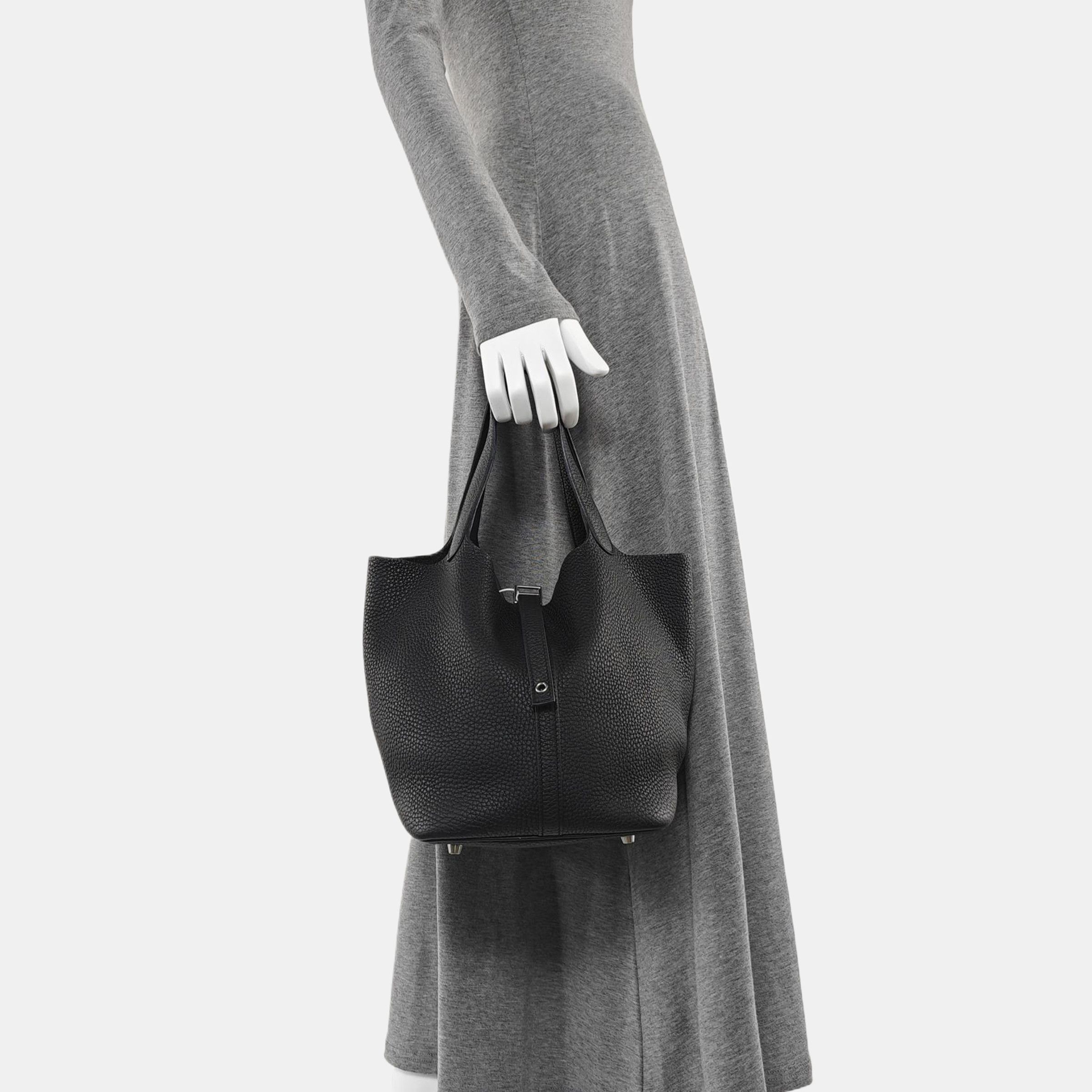Hermes HERMÈS Black Clemence Picotin Lock 22 Bag Size ONE SIZE - 2 Thumbnail