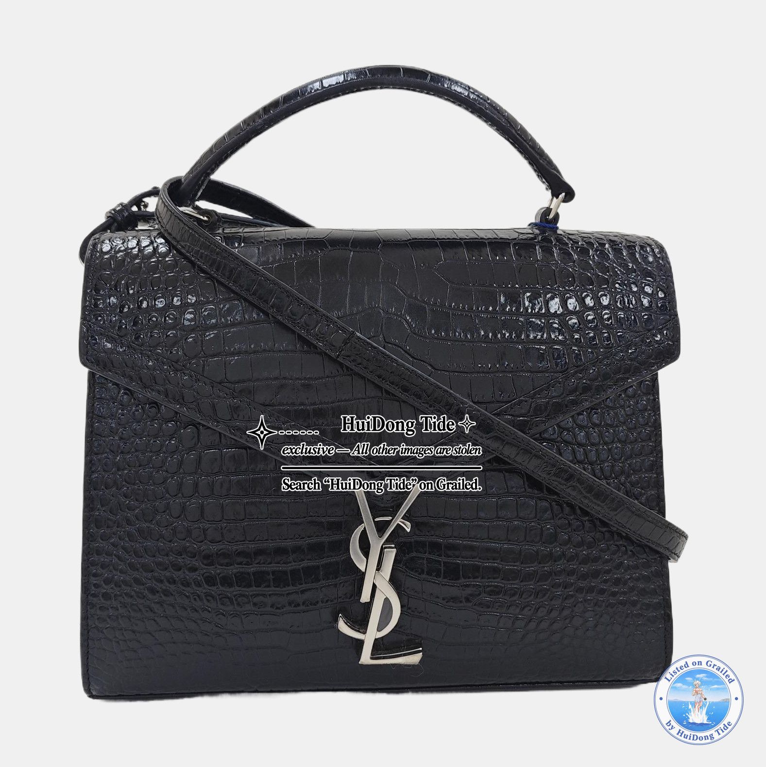 Saint Laurent Paris Saint Laurent Cassandra Croc Embossed Handle Bag Size OS Size ONE SIZE - 7 Thumbnail