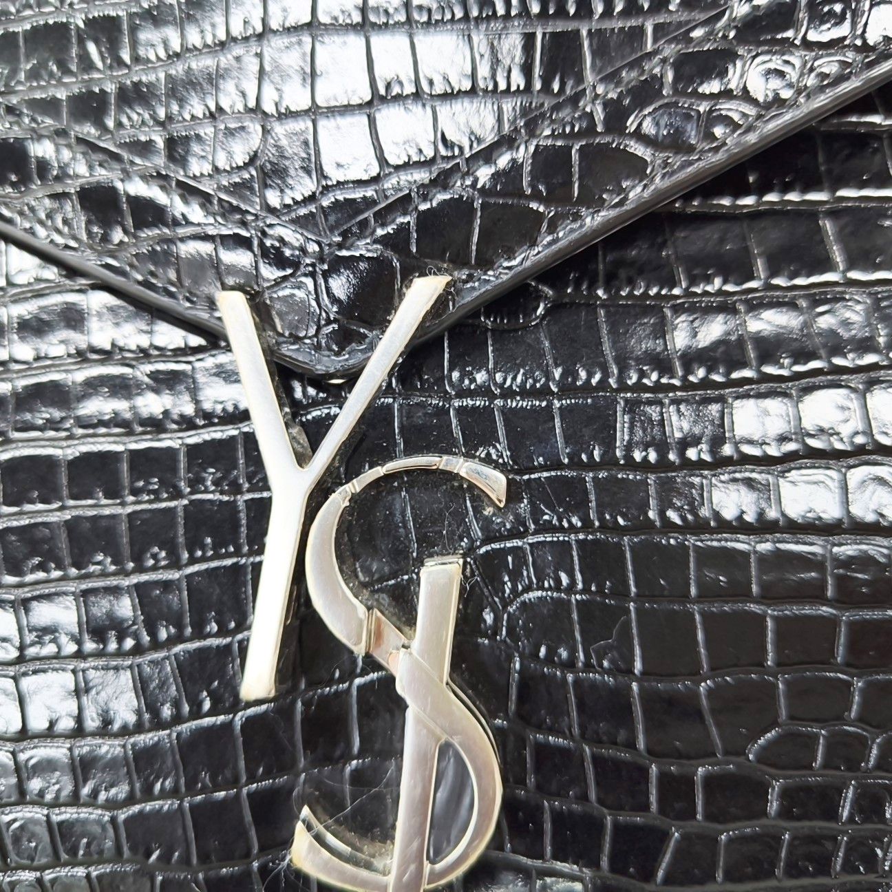 Saint Laurent Paris Saint Laurent Cassandra Croc Embossed Handle Bag Size OS Size ONE SIZE - 8 Thumbnail