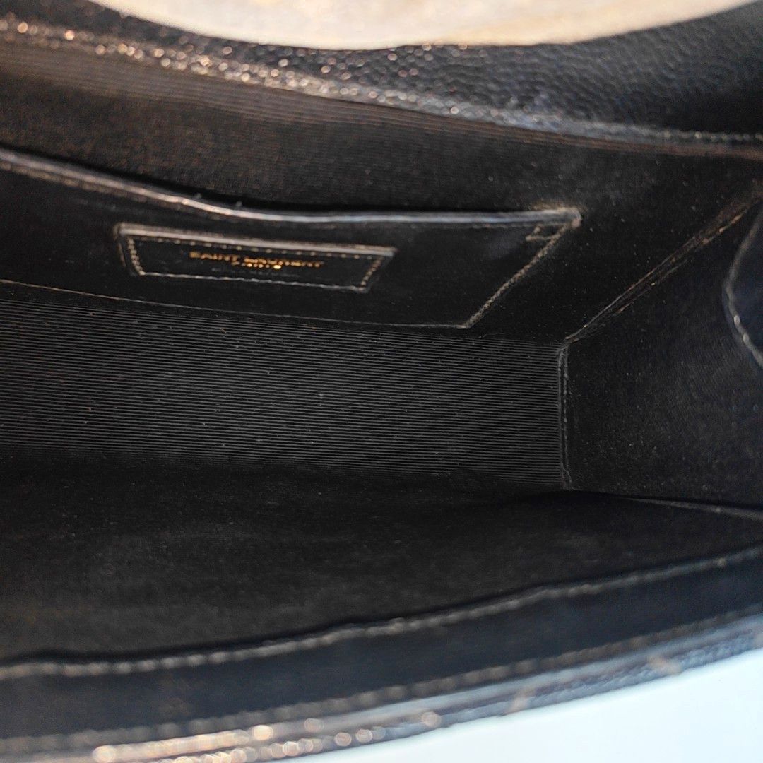 Saint Laurent Paris Saint Laurent Monogram Quilted Shoulder Bag Black Size ONE SIZE - 12 Thumbnail