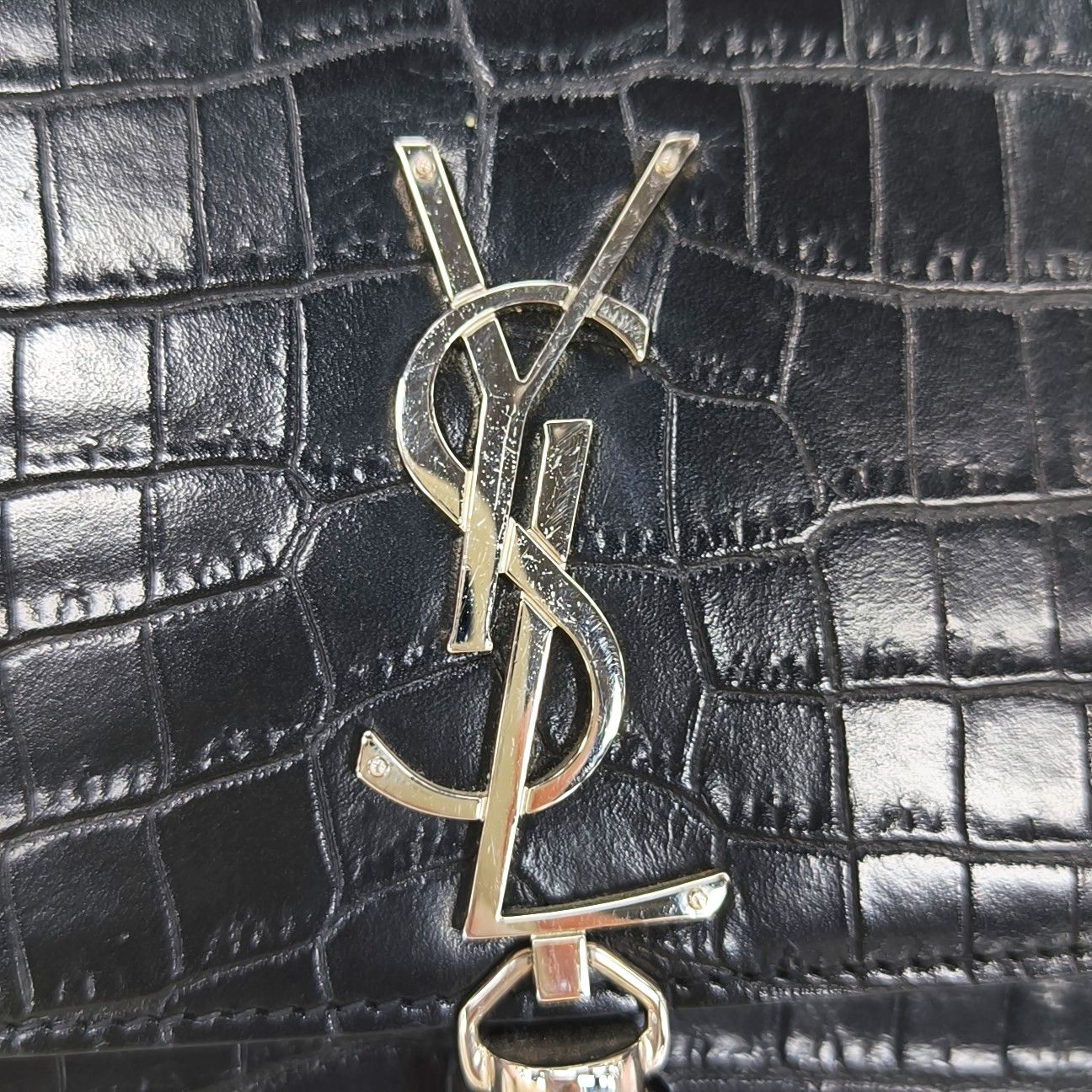 Saint Laurent Paris Saint Laurent Kate Crocodile Embossed WOC Bag Size ONE SIZE - 8 Thumbnail