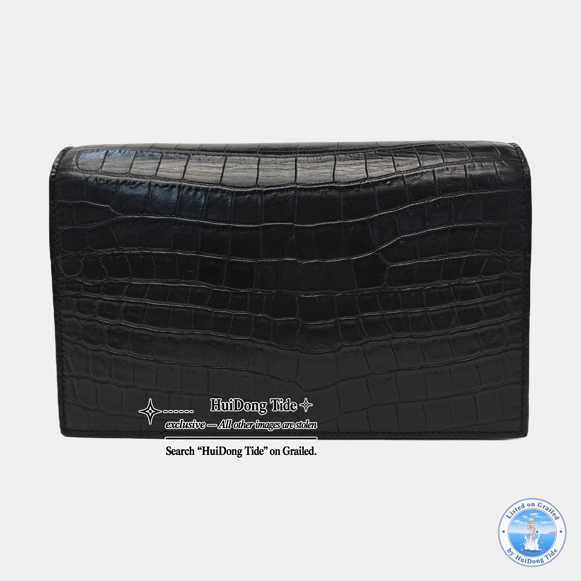 Saint Laurent Paris Saint Laurent Kate Crocodile Embossed WOC Bag Size ONE SIZE - 4 Thumbnail