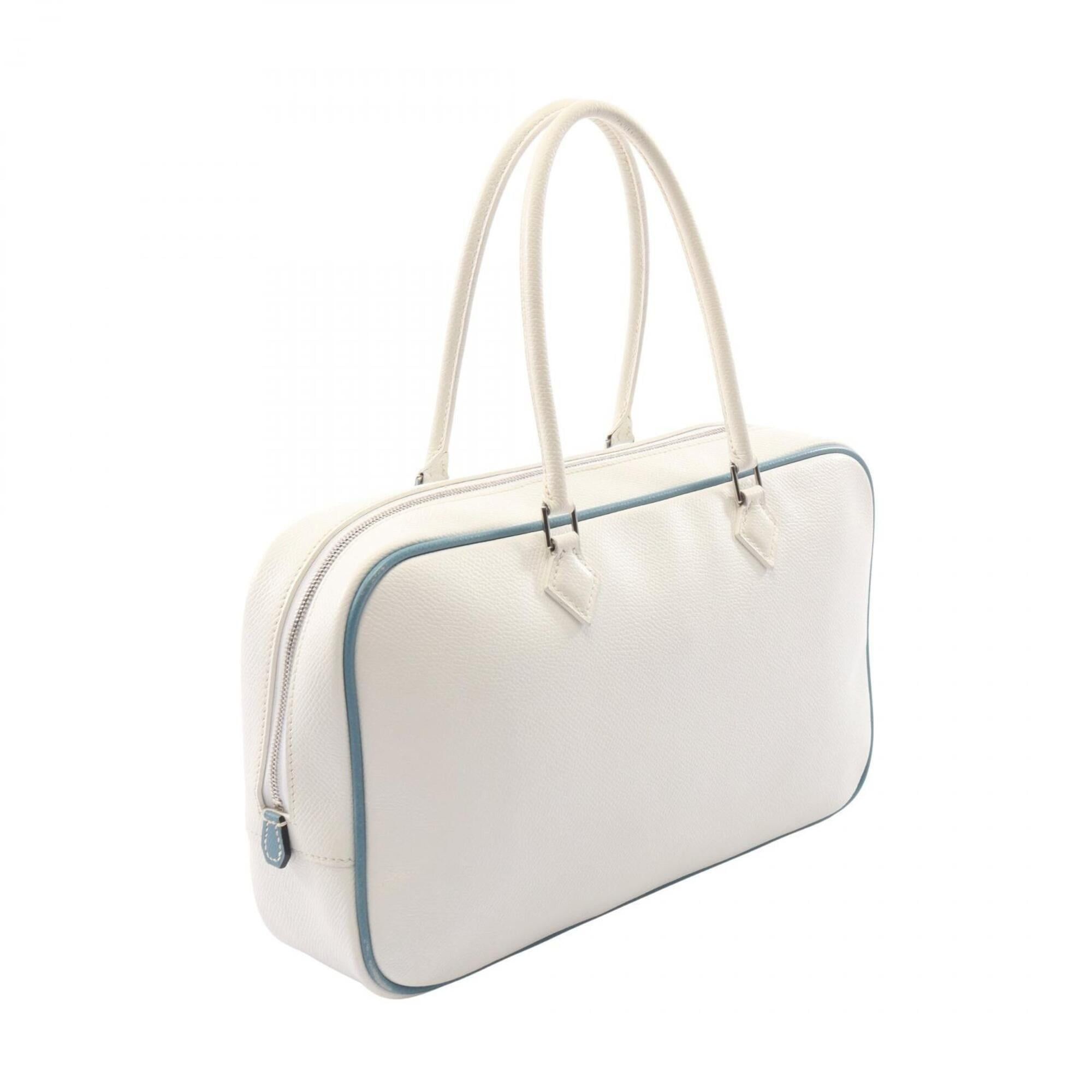 Hermes Hermes Plume Elan 28 Handbag, Leather, Veau Epsom Women's, White Size ONE SIZE - 2 Thumbnail