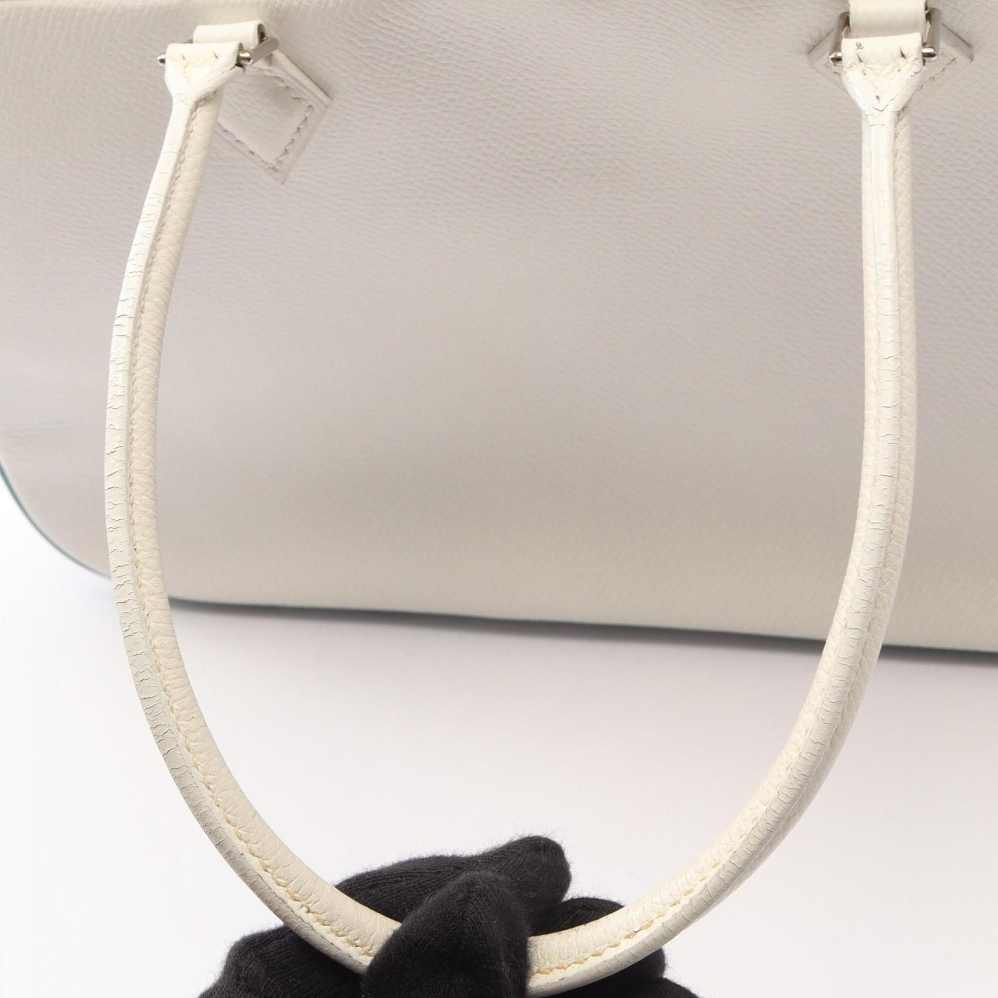 Hermes Hermes Plume Elan 28 Handbag, Leather, Veau Epsom Women's, White Size ONE SIZE - 10 Thumbnail