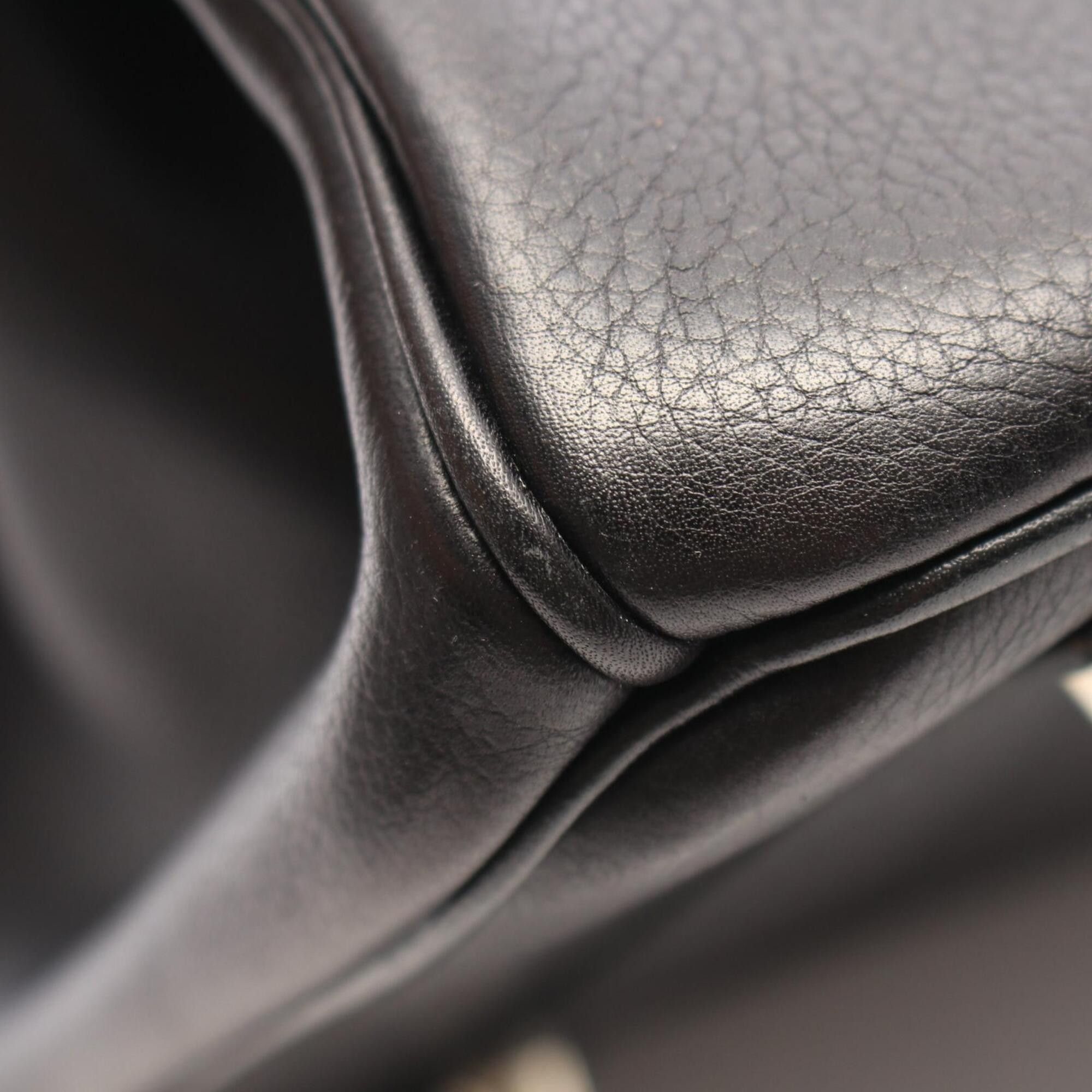 Hermes Hermes Birkin 35 Handbag, Calfskin (Evercalf) Leather, Women's, Black Size ONE SIZE - 7 Thumbnail