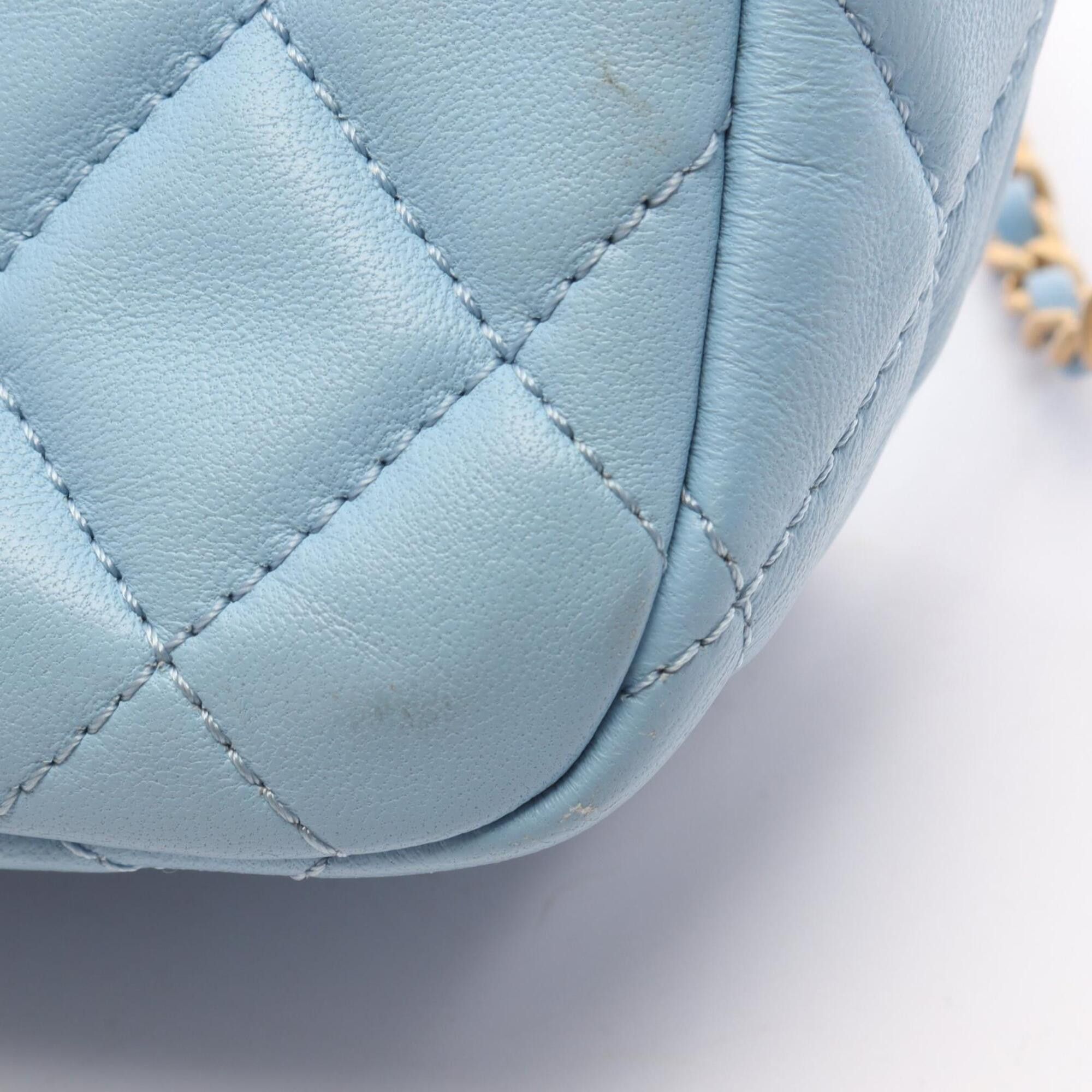 Chanel Chanel Matelassé Small Hobo Bag, Shoulder Handbag, Lambskin Leather, Women's, Blue, AS3259 Size ONE SIZE - 8 Thumbnail