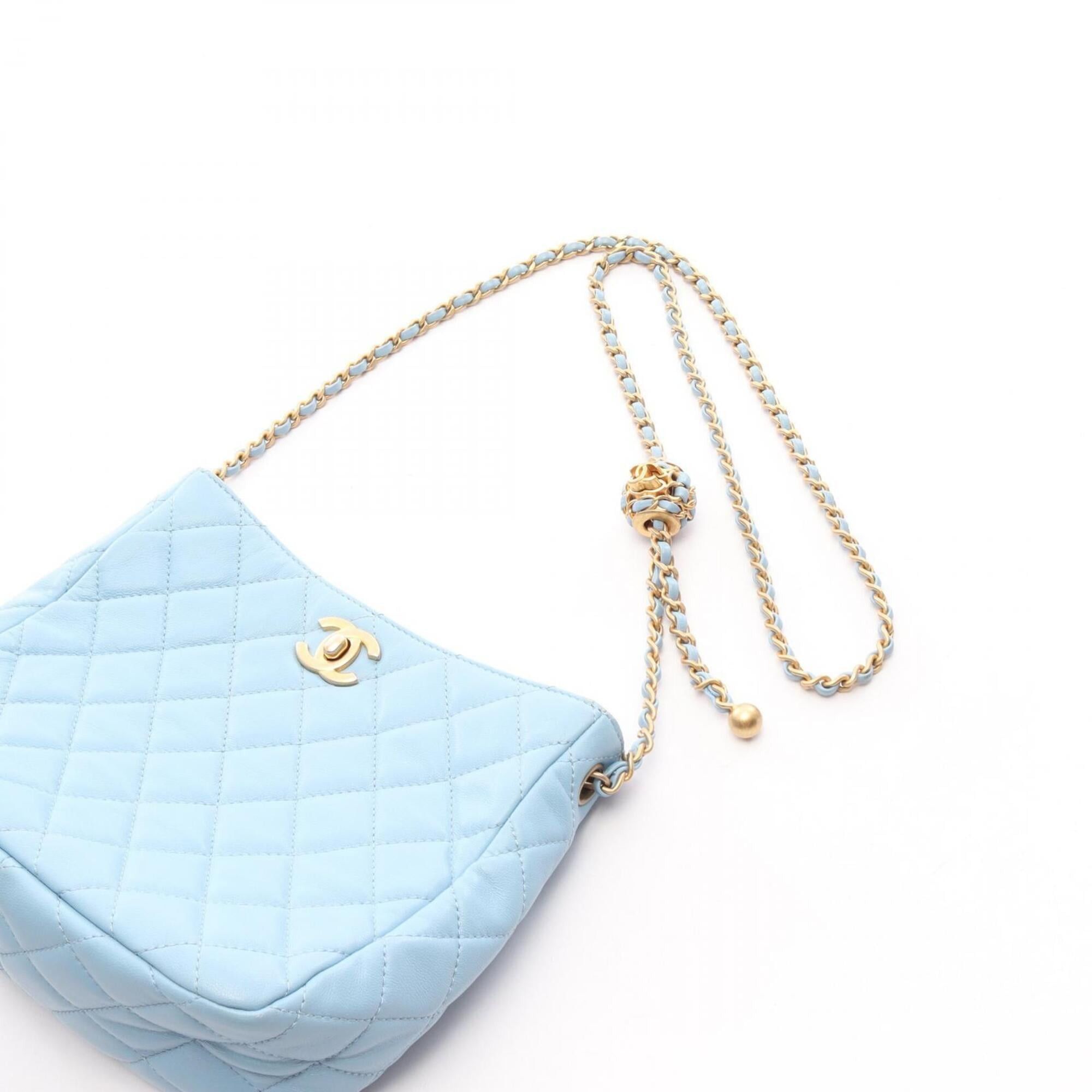 Chanel Chanel Matelassé Small Hobo Bag, Shoulder Handbag, Lambskin Leather, Women's, Blue, AS3259 Size ONE SIZE - 13 Thumbnail
