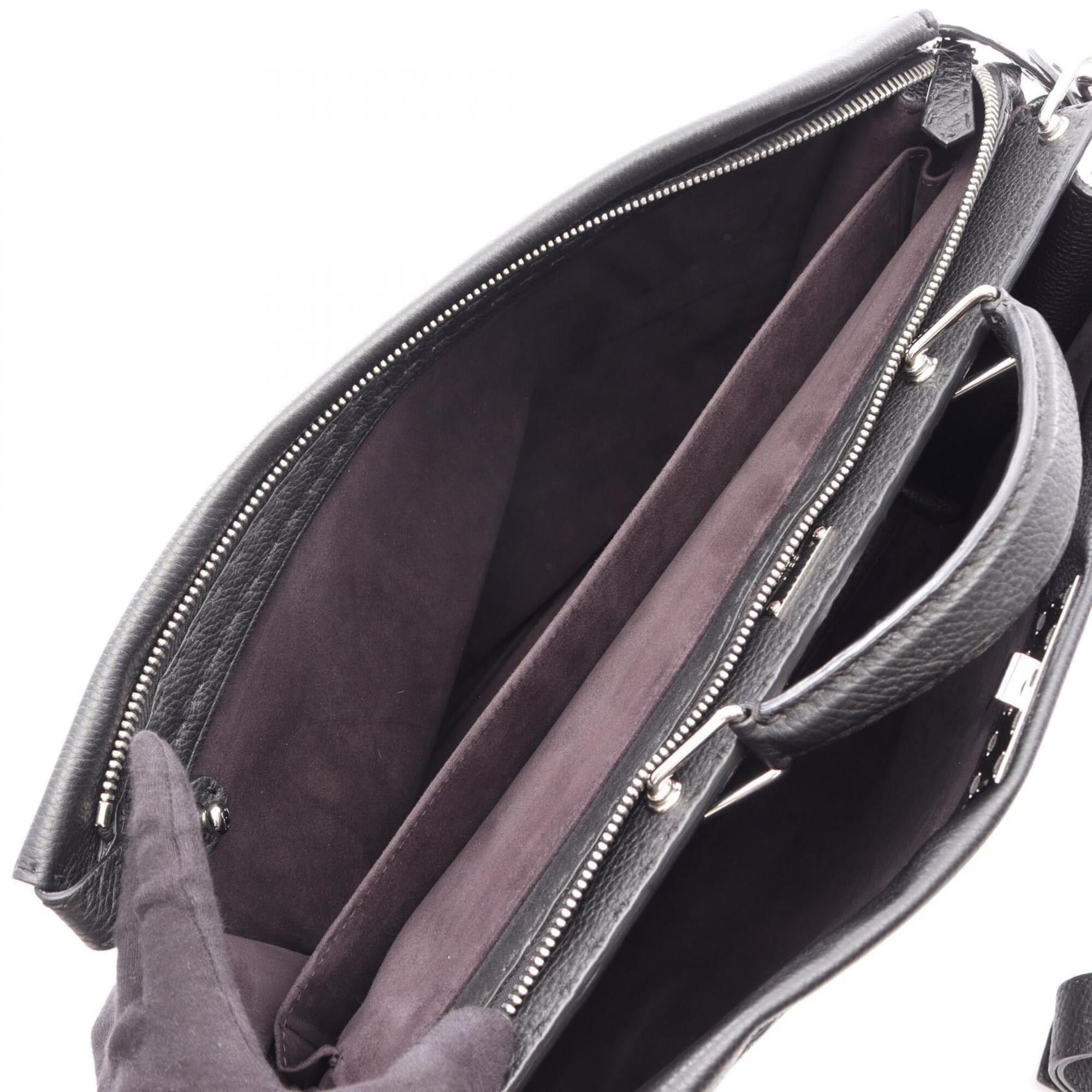 Fendi Fendi Peekaboo Selleria Business Bag Handbag Leather Men's Women's Black 7VA388 Size ONE SIZE - 3 Thumbnail