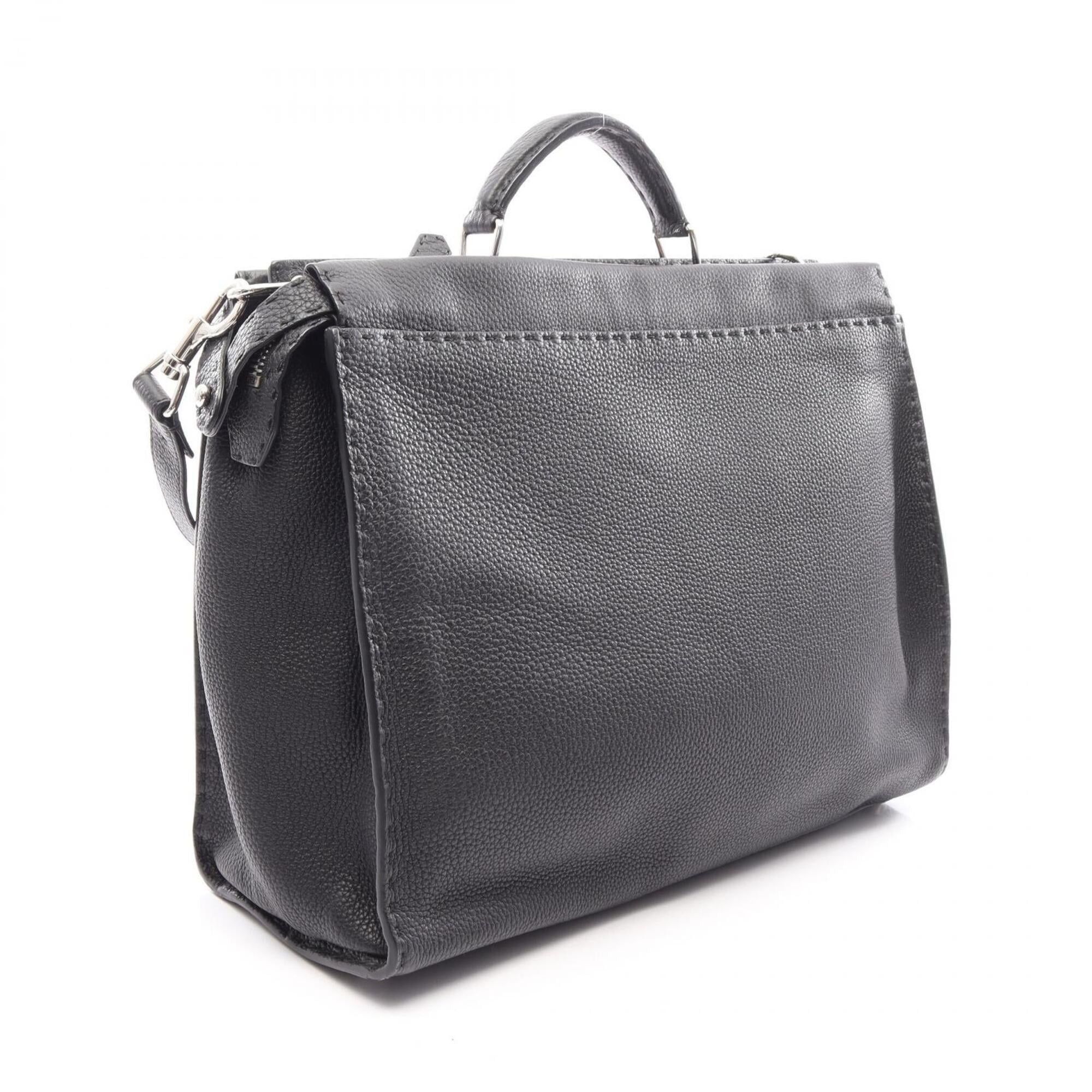 Fendi Fendi Peekaboo Selleria Business Bag Handbag Leather Men's Women's Black 7VA388 Size ONE SIZE - 2 Thumbnail