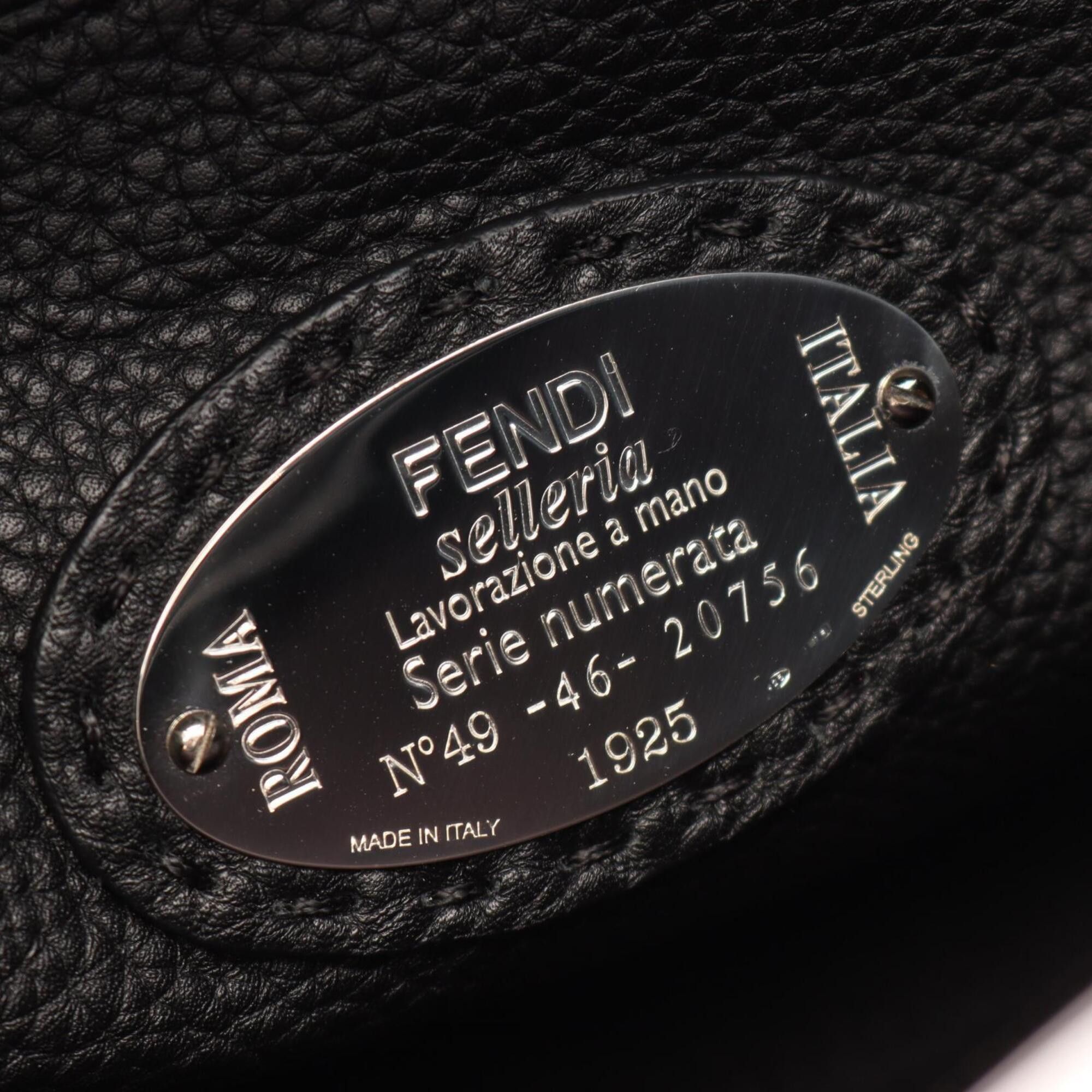 Fendi Fendi Peekaboo Selleria Business Bag Handbag Leather Men's Women's Black 7VA388 Size ONE SIZE - 5 Thumbnail