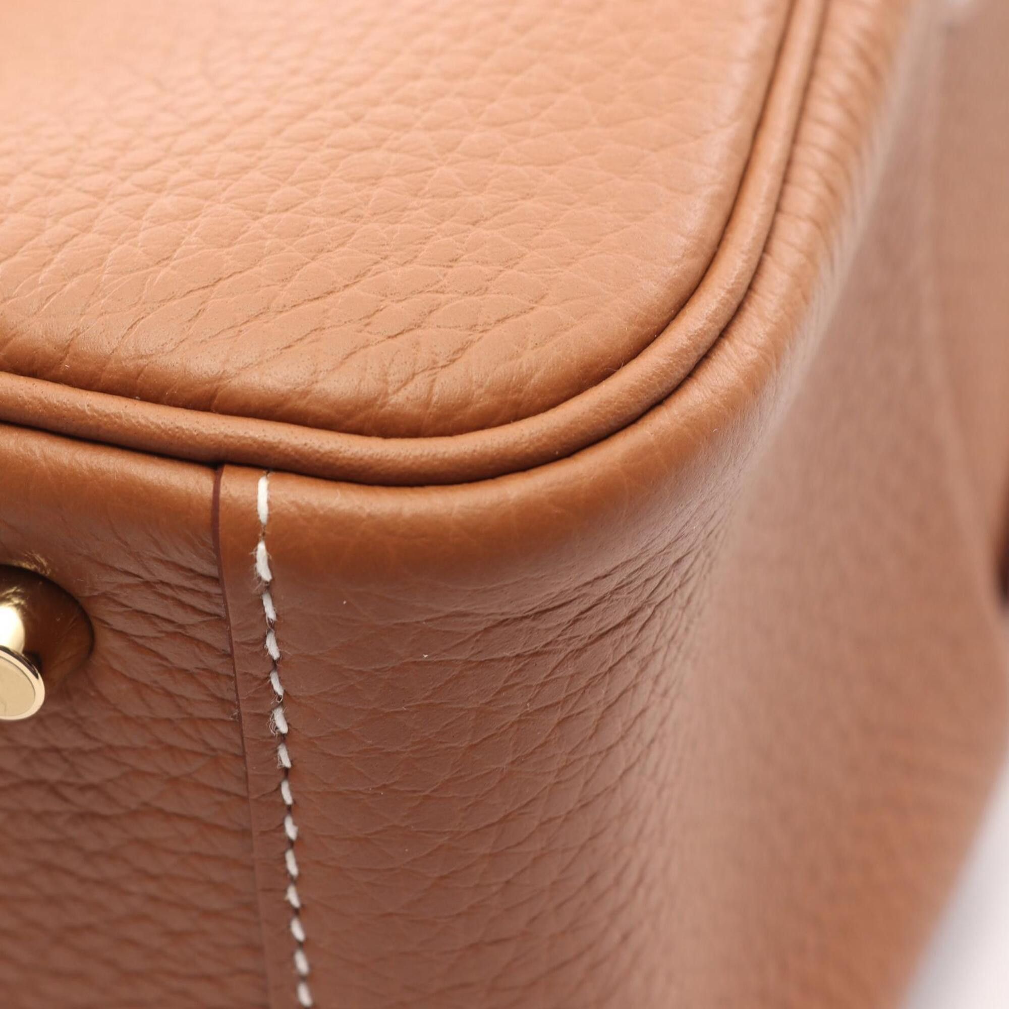Hermes Hermes Lindy Mini Shoulder Bag/Handbag, Leather, Taurillon Clemence, Brown Tone Size ONE SIZE - 6 Thumbnail
