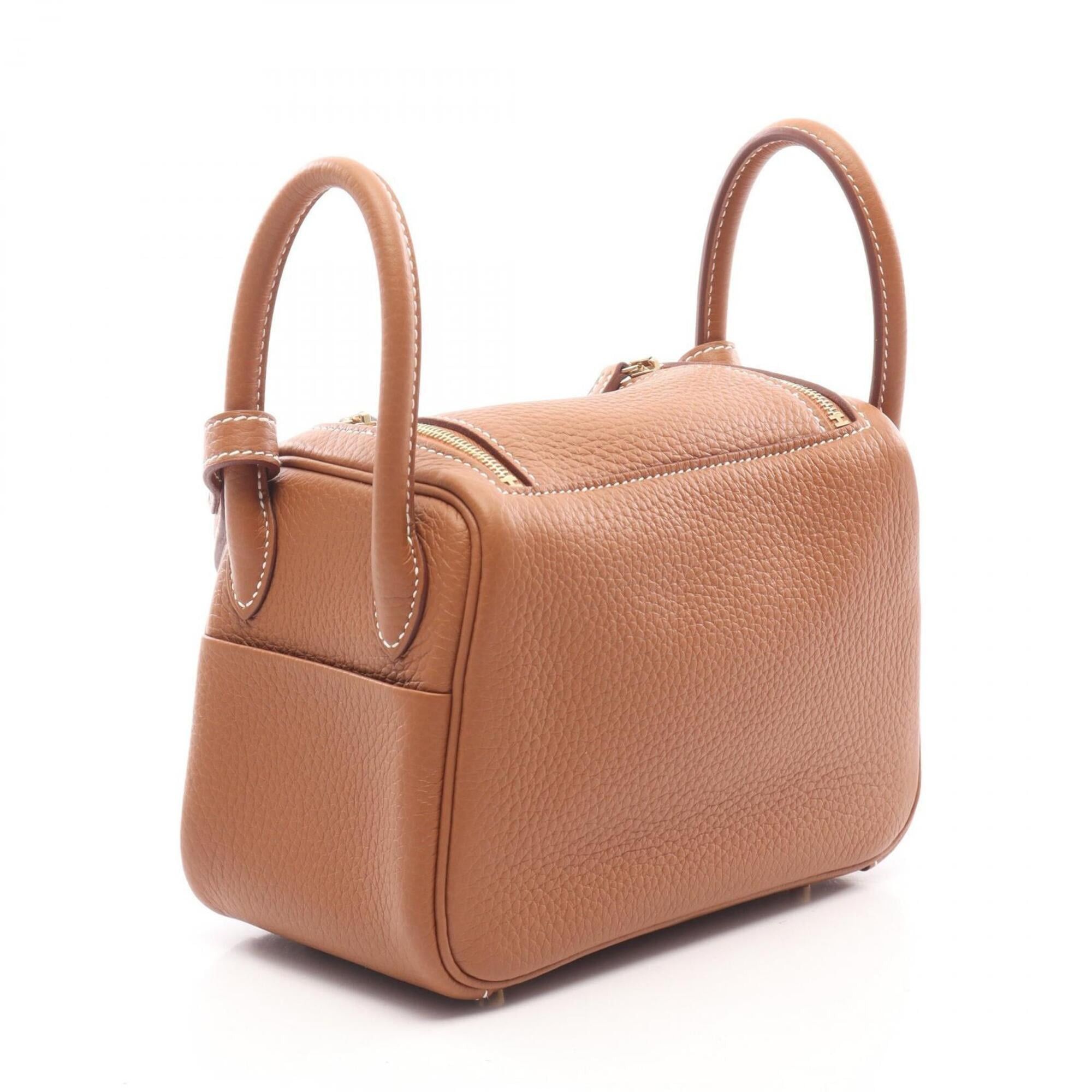 Hermes Hermes Lindy Mini Shoulder Bag/Handbag, Leather, Taurillon Clemence, Brown Tone Size ONE SIZE - 2 Thumbnail