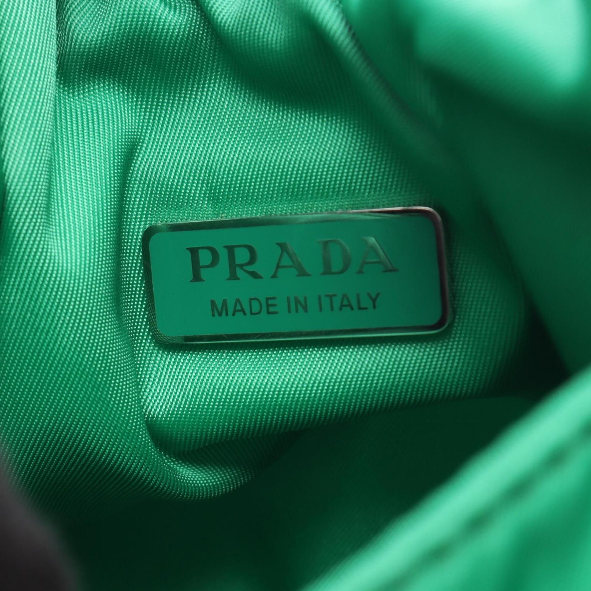 Prada Prada Padded 2-Way Handbag, Nylon, Women's, Green, 1BA359 Size ONE SIZE - 4 Thumbnail