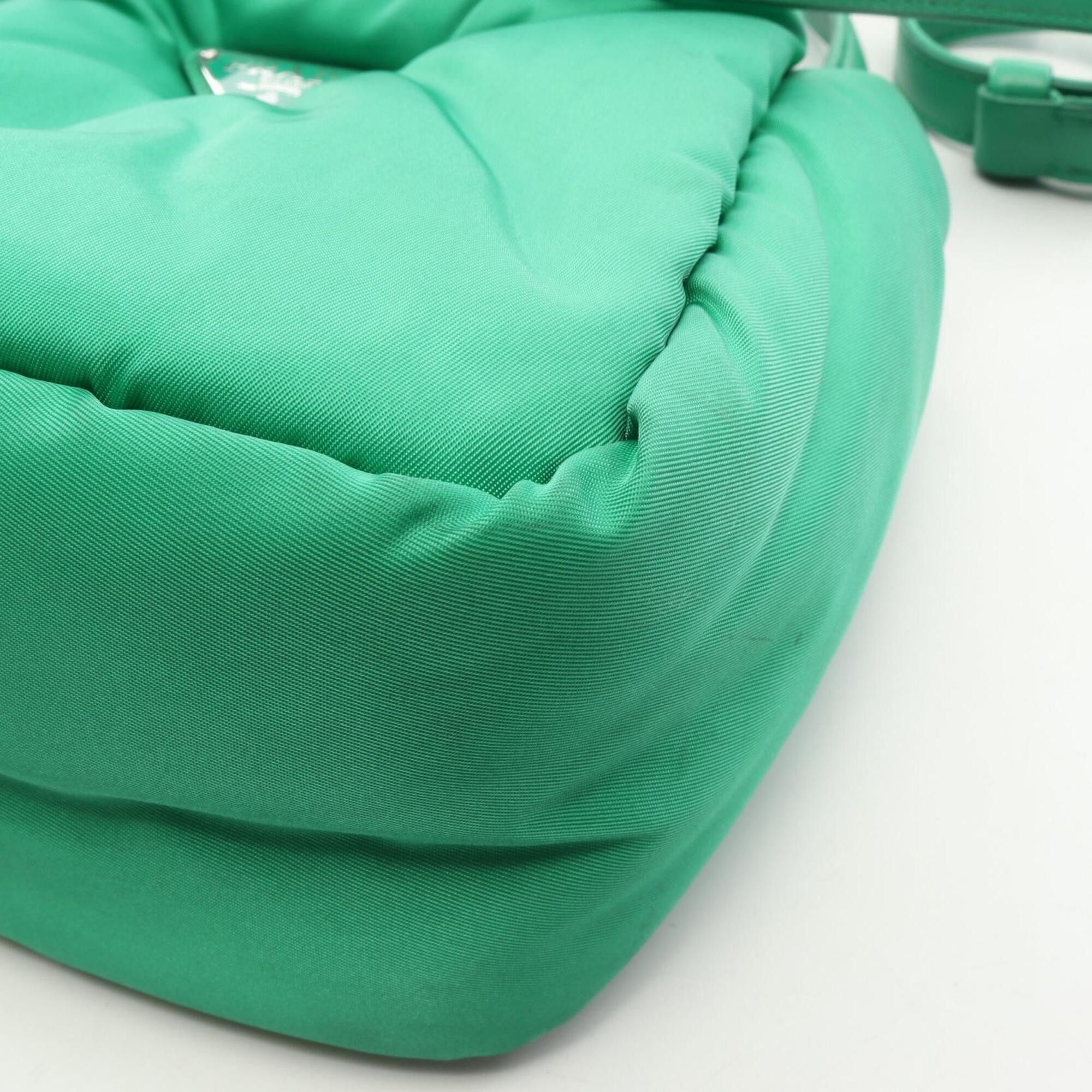 Prada Prada Padded 2-Way Handbag, Nylon, Women's, Green, 1BA359 Size ONE SIZE - 8 Thumbnail
