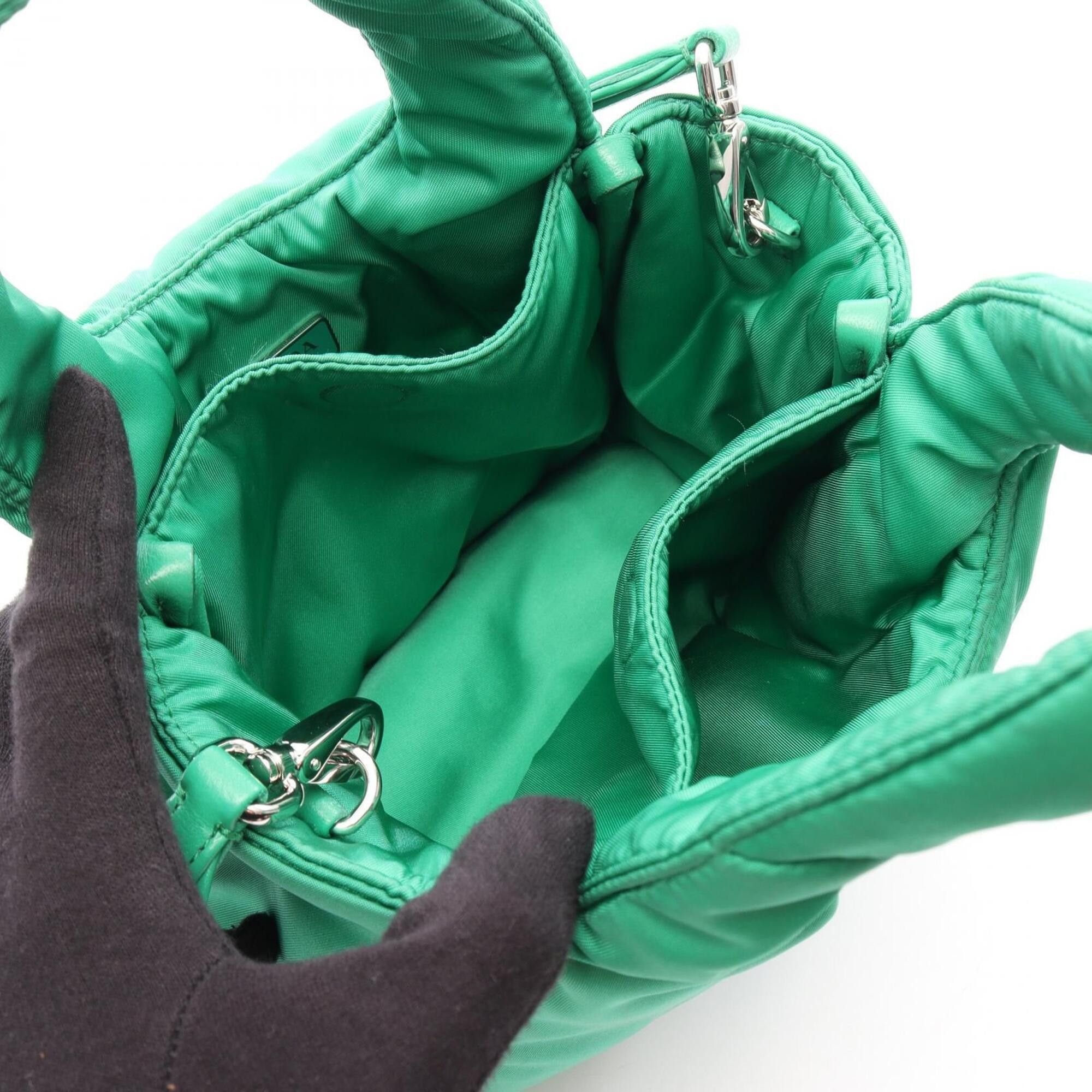 Prada Prada Padded 2-Way Handbag, Nylon, Women's, Green, 1BA359 Size ONE SIZE - 3 Thumbnail