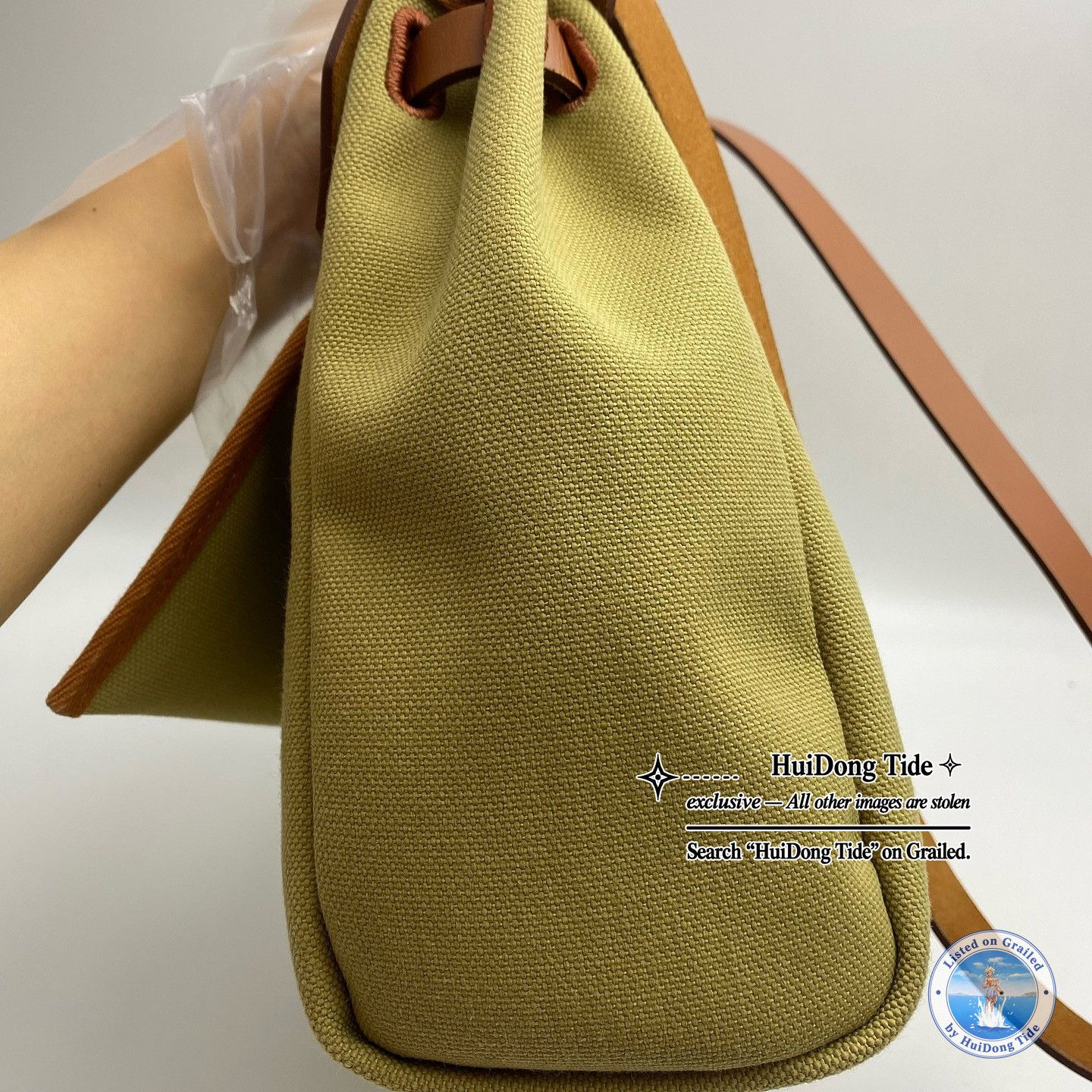 Hermes Hermès Herbag 30 Canvas Leather Handle Bag Size ONE SIZE - 12 Thumbnail