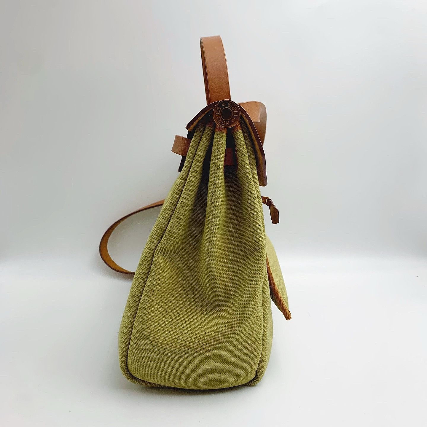 Hermes Hermès Herbag 30 Canvas Leather Handle Bag Size ONE SIZE - 3 Thumbnail