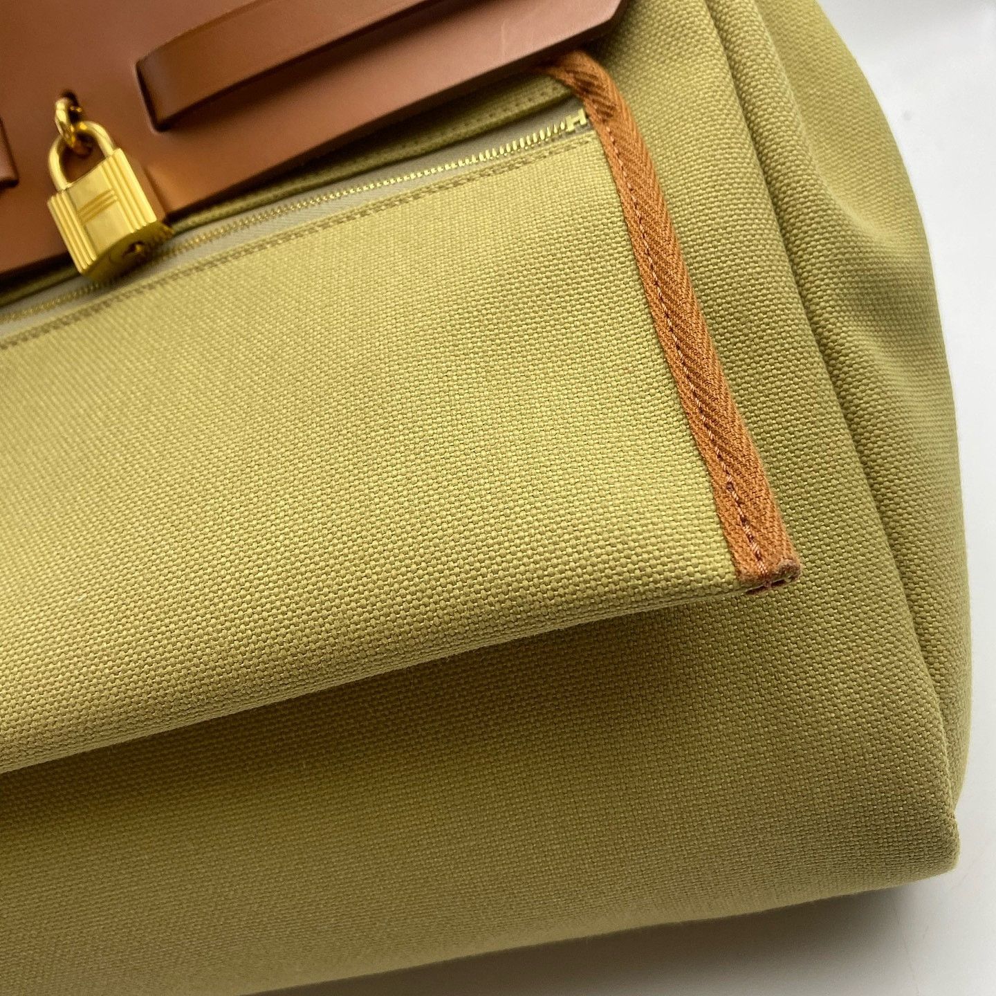 Hermes Hermès Herbag 30 Canvas Leather Handle Bag Size ONE SIZE - 18 Thumbnail